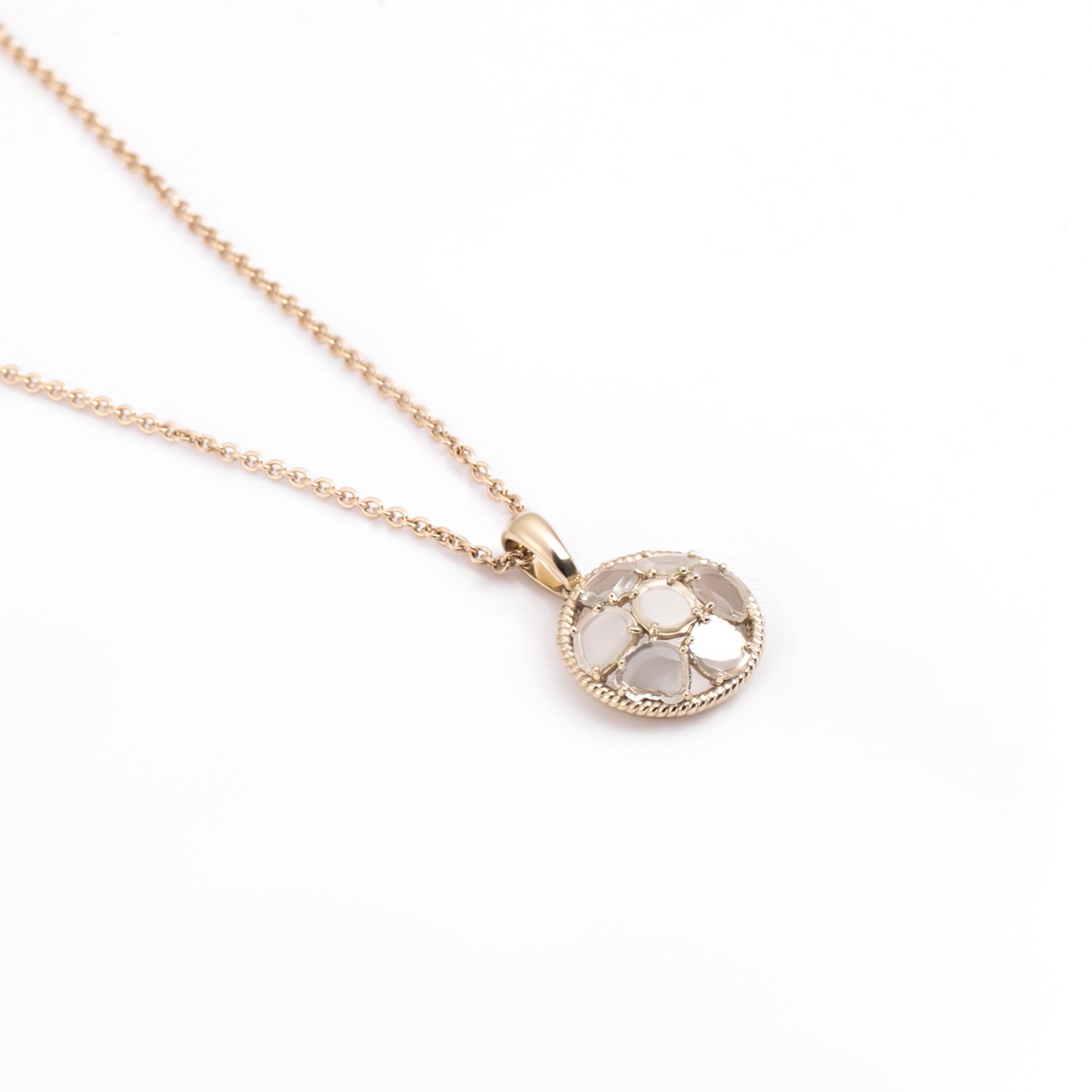 Pendant Zero 1 - Diamonds in White Gold