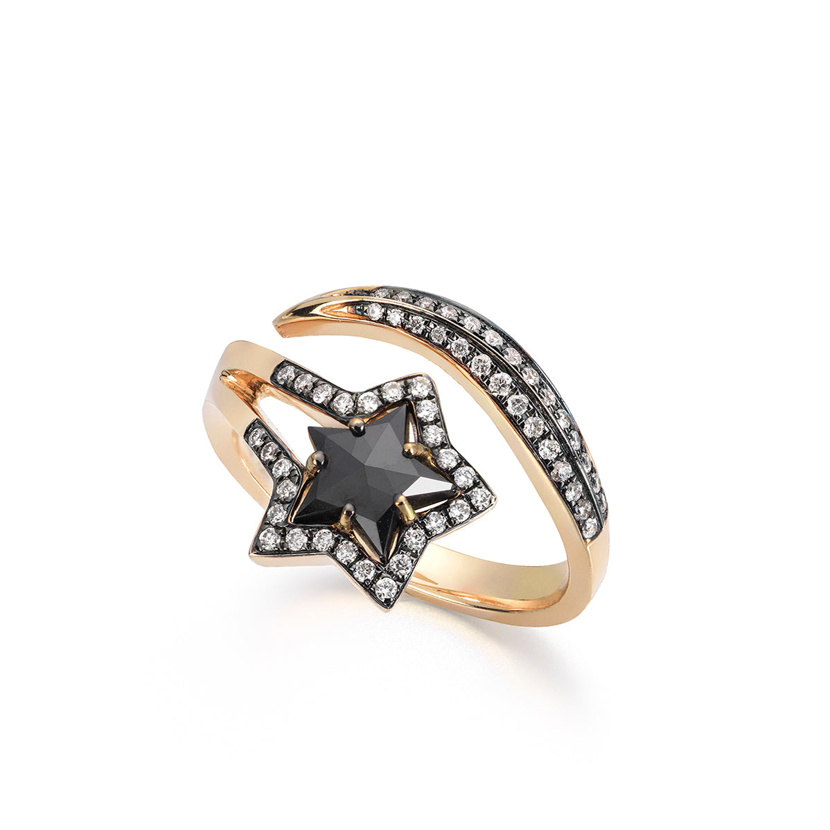 Black Single Star Ring