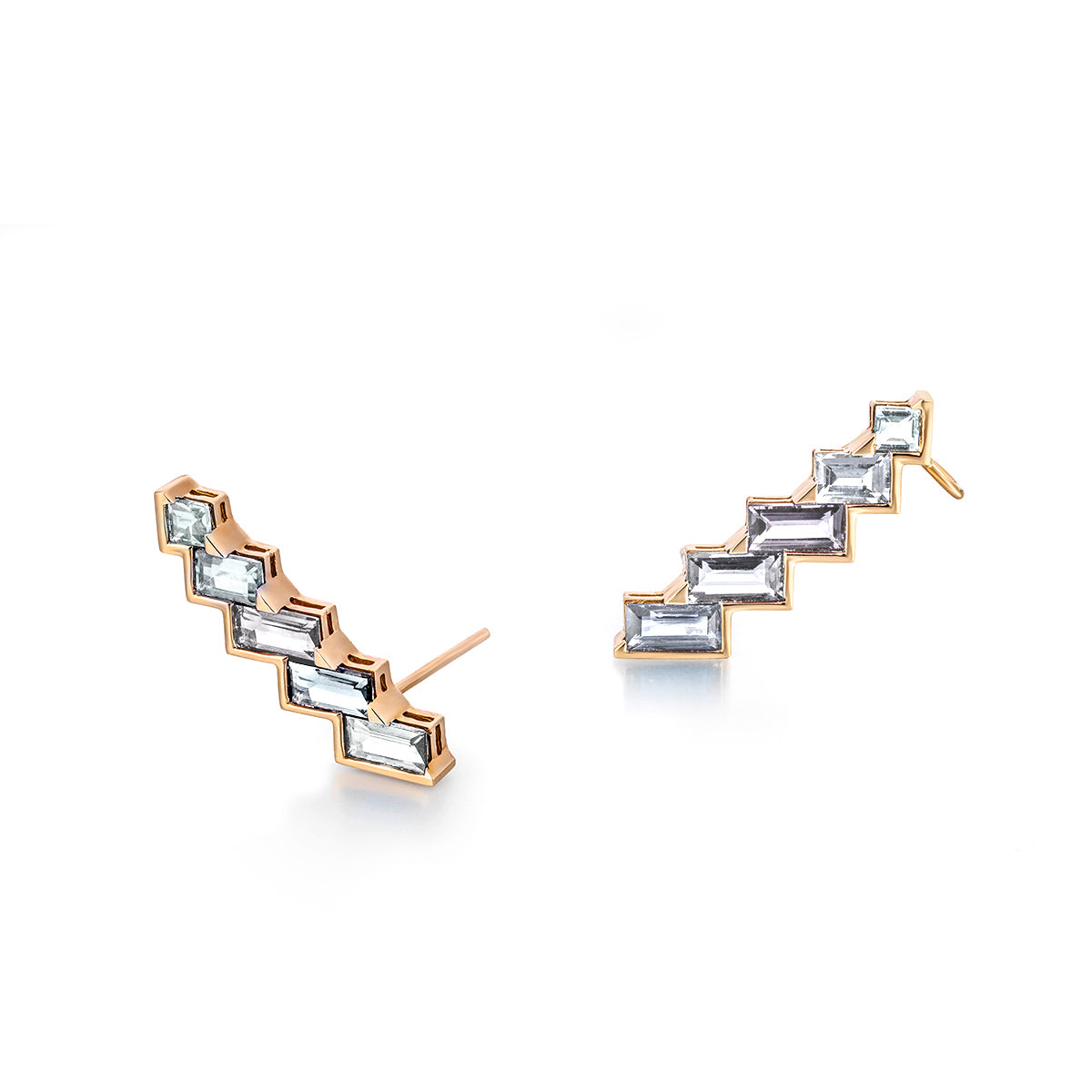 Electric Night - Diamond Horizontal Mini Ear Cuffs