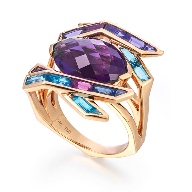 Electric Night - Cocktail Ring