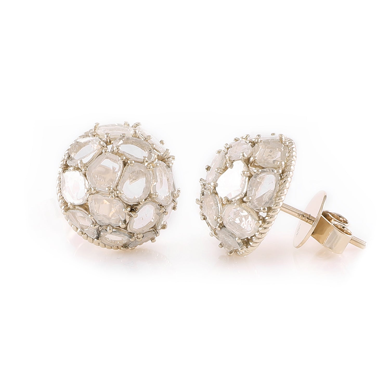 Earring Zero 1 - Diamonds in White Gold