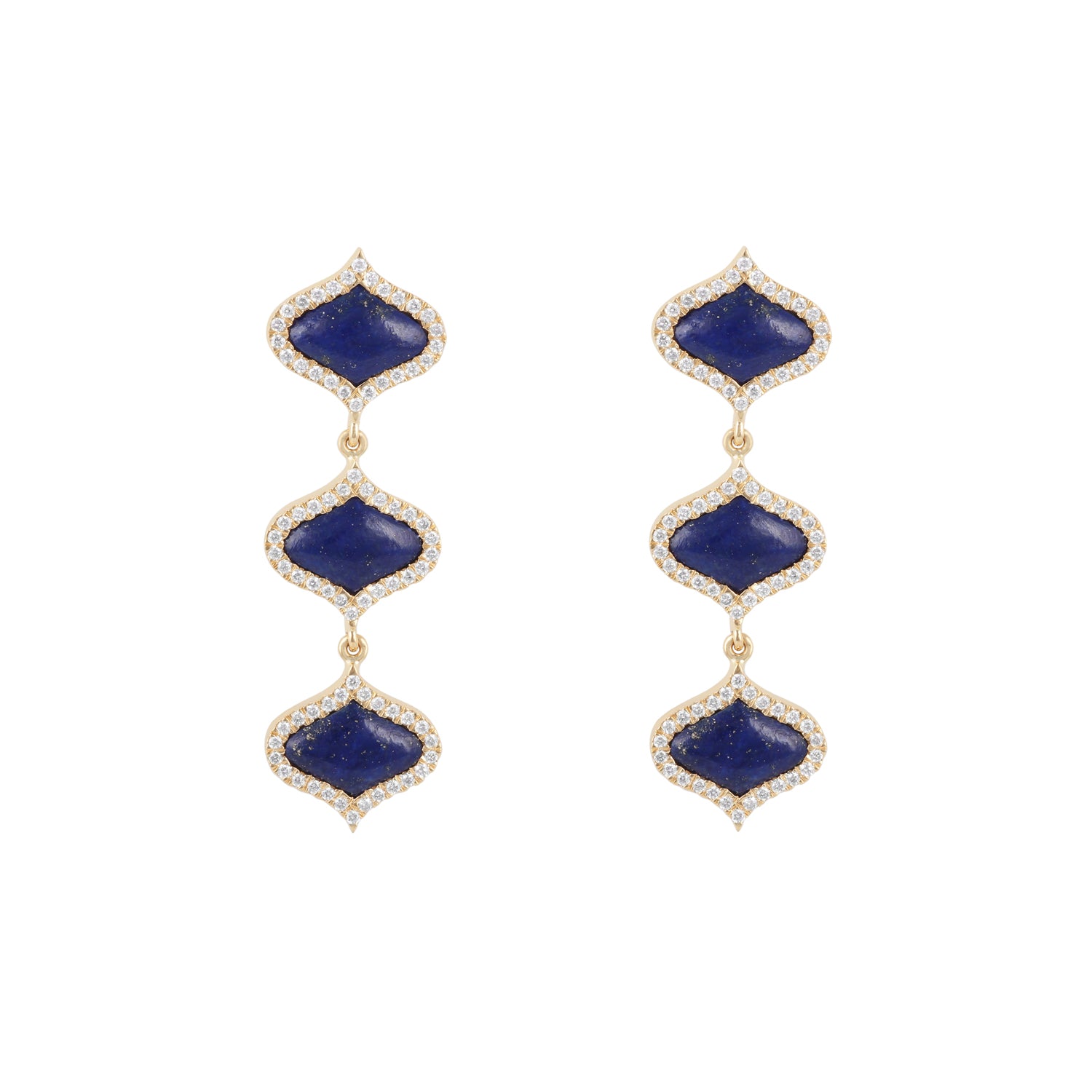 Lattice Earrings in Lapis Lazuli