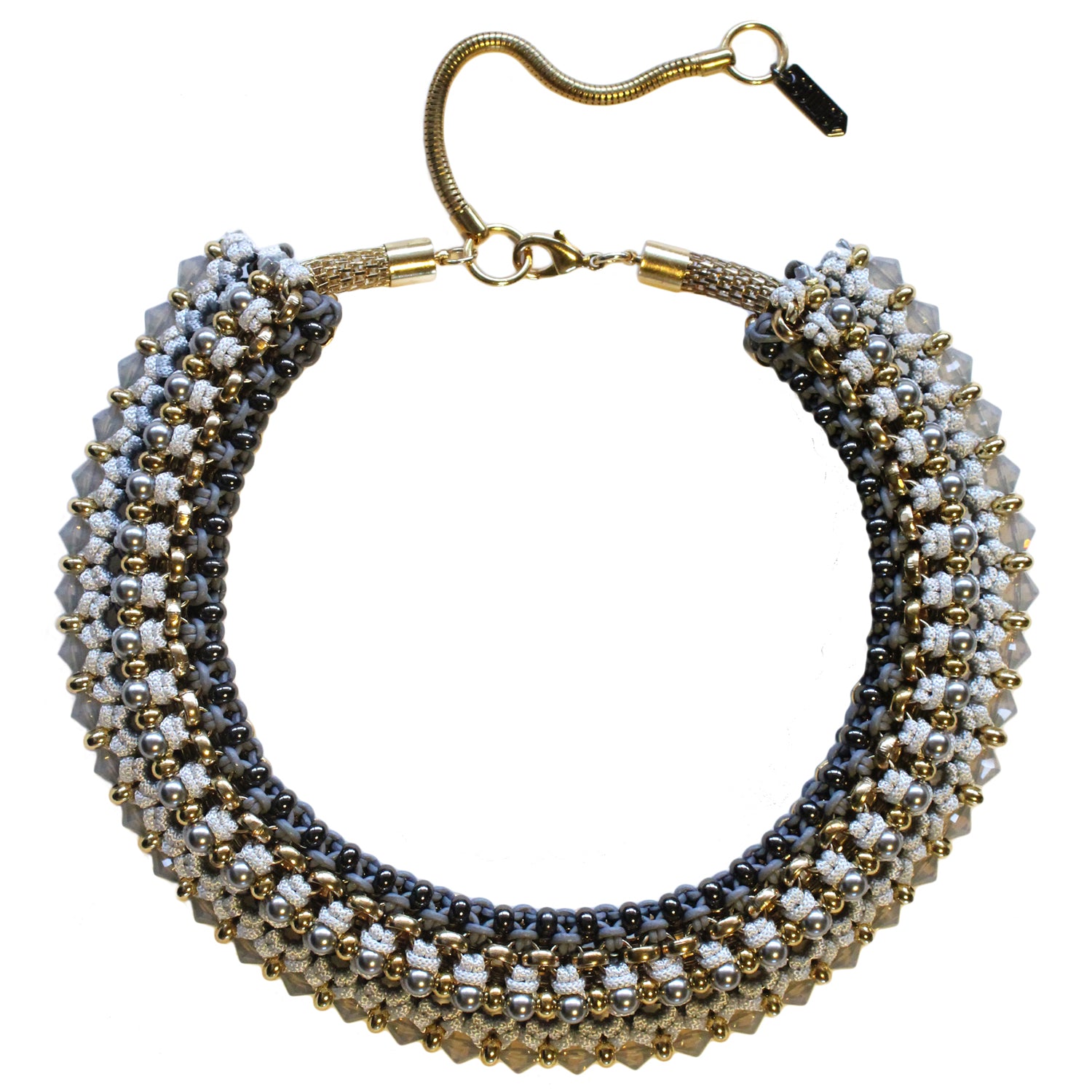 Congo Statement Necklace - Grey