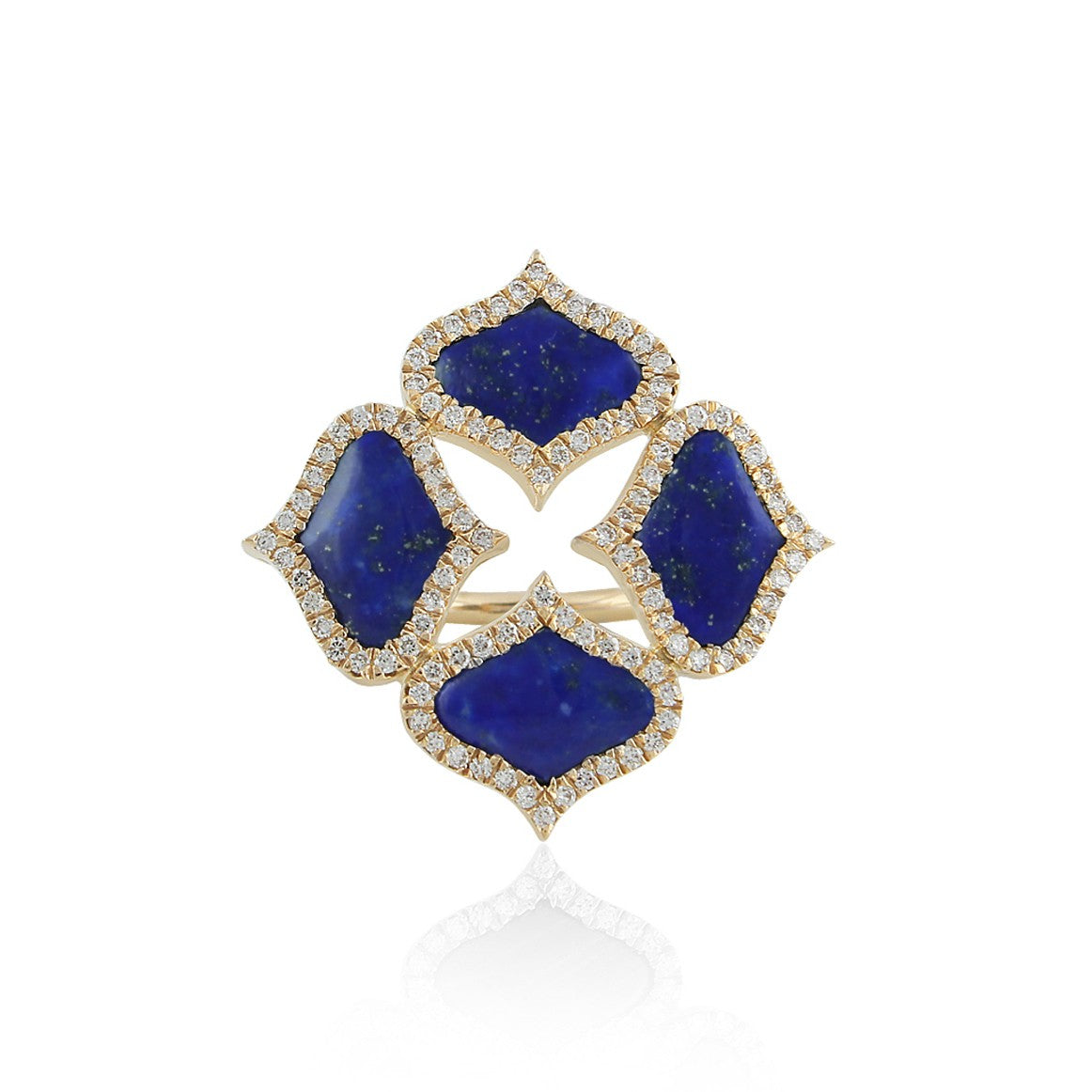 Lattice Ring in Lapis Lazuli