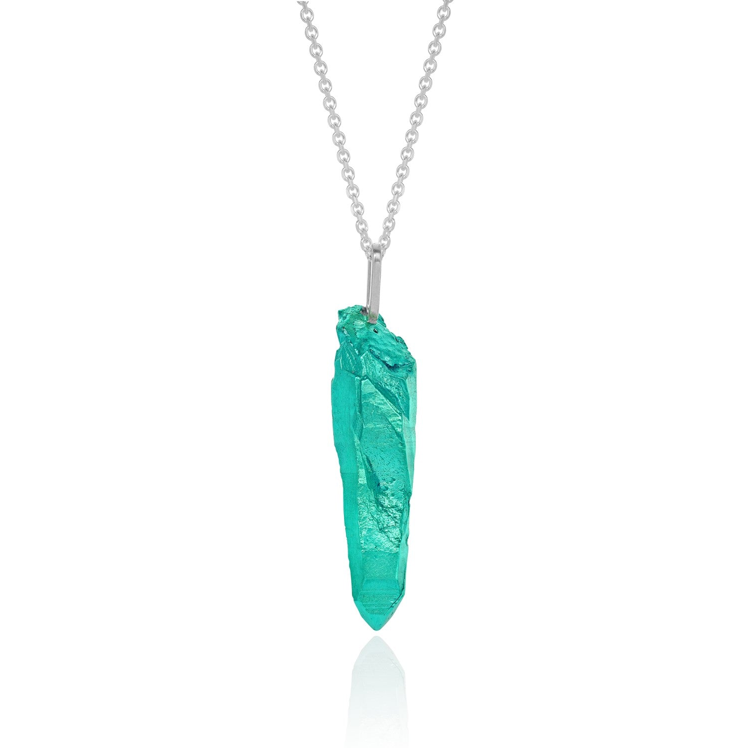 HotRocks Wand Necklace - Aqua Green