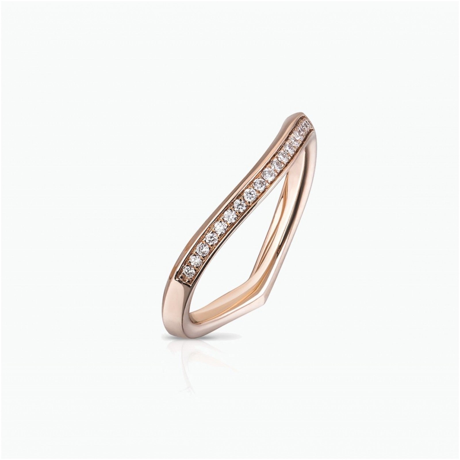 Lily Pad Wedding Band in Rose Gold