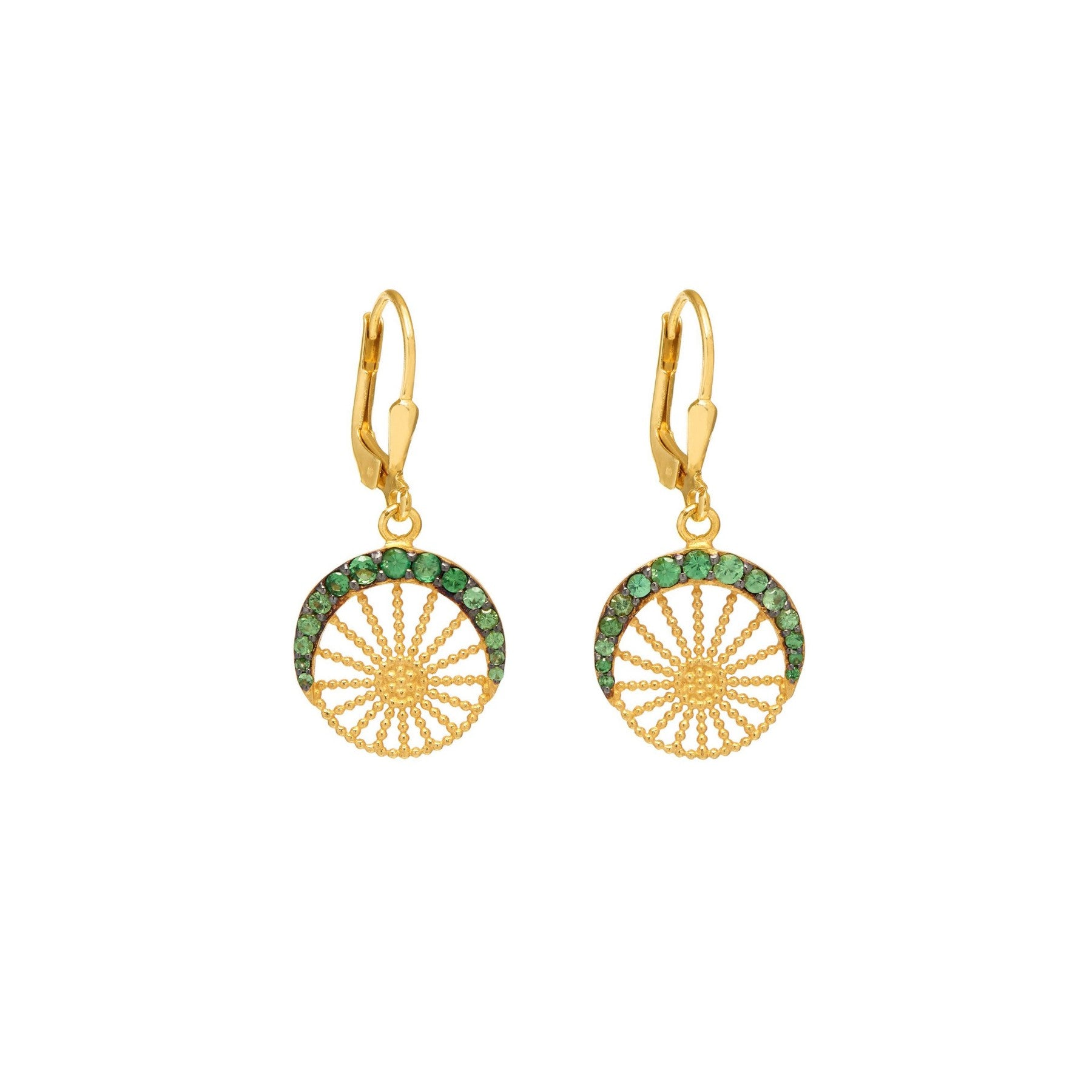 Moonlight Hoop Earrings Tsavorite