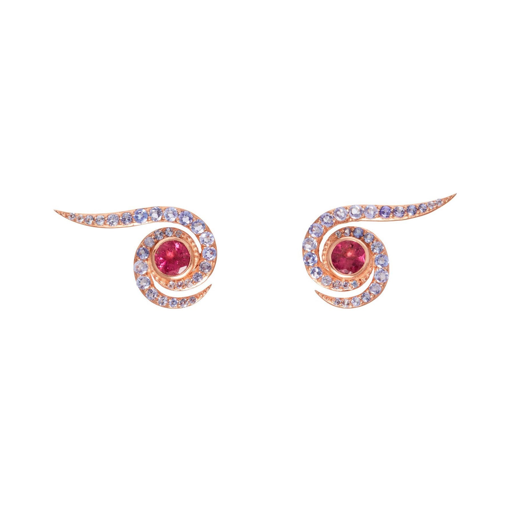 Spiral Earrings Rose Gold