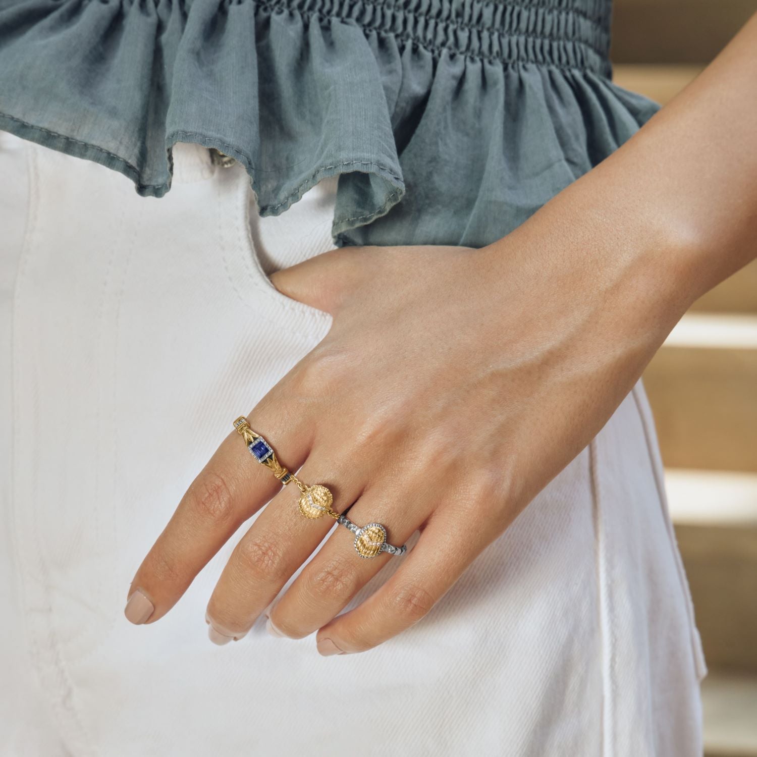 Chain Scarab Ring