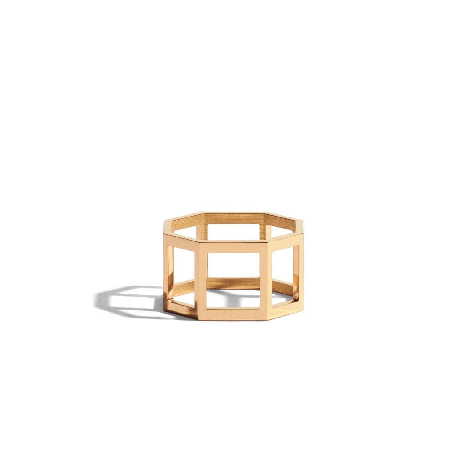 Octogone Structured Plain Ring