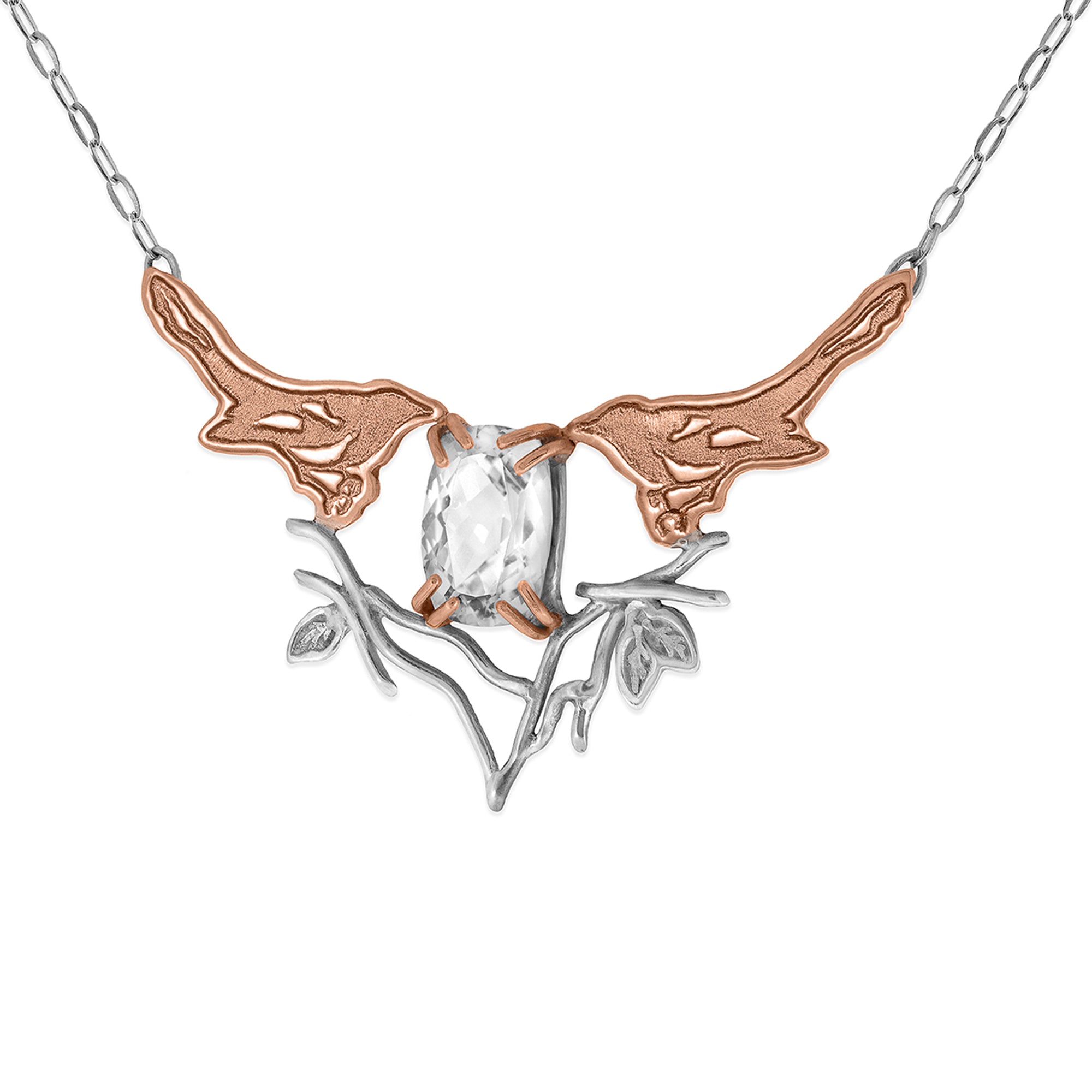 Fairtrade Rose Gold Magpie Topaz Necklace