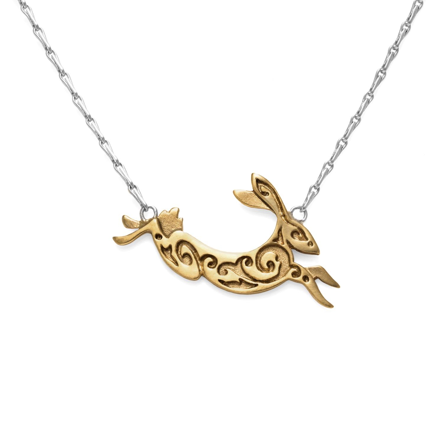 Fairtrade Yellow Gold Hare Necklace