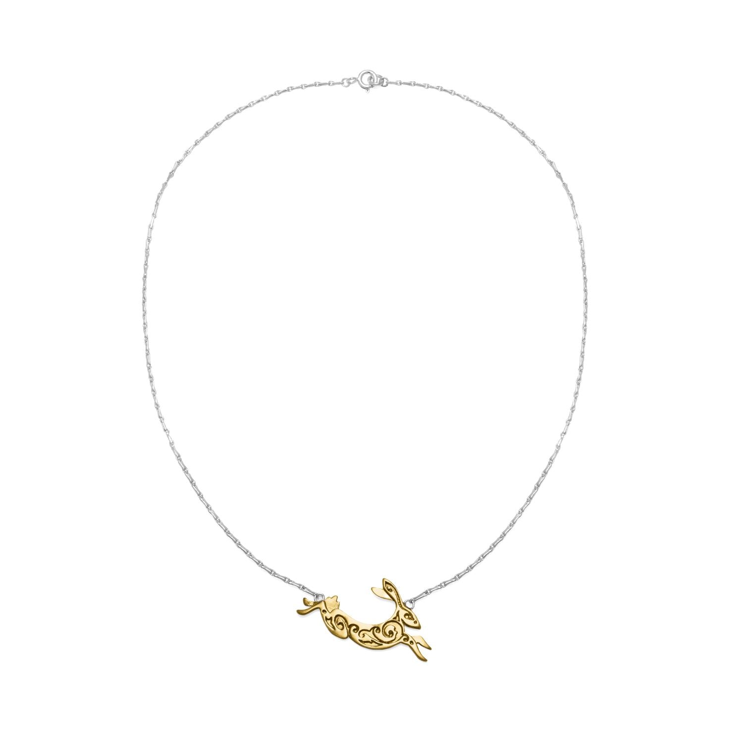 Fairtrade Yellow Gold Hare Necklace