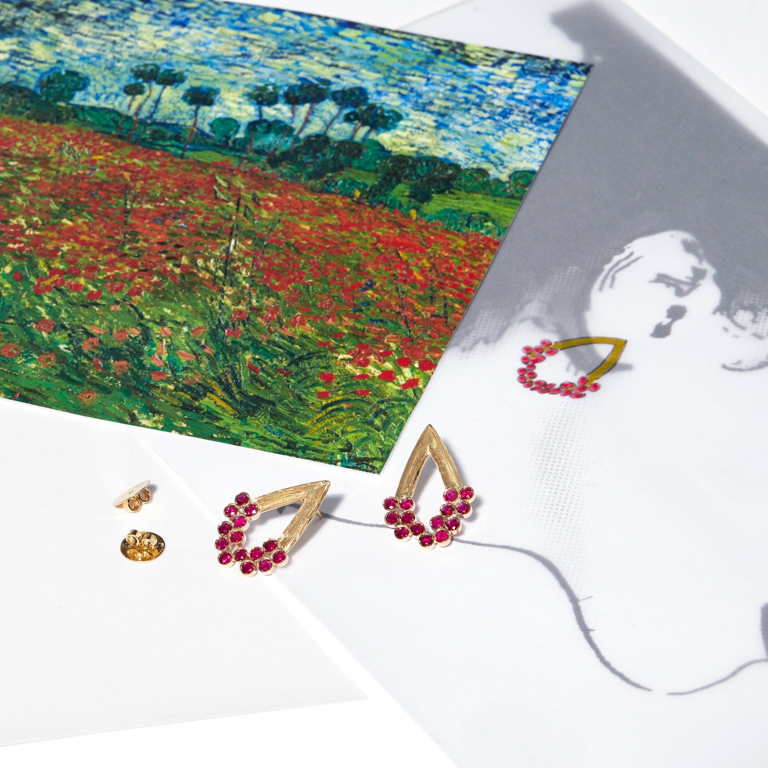 Van Gogh's Poppies Earrings