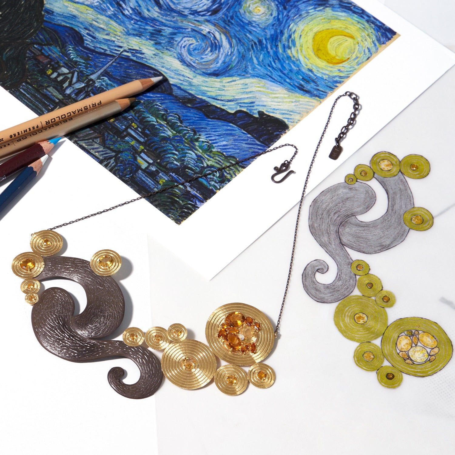 Van Gogh's Starry Night Necklace