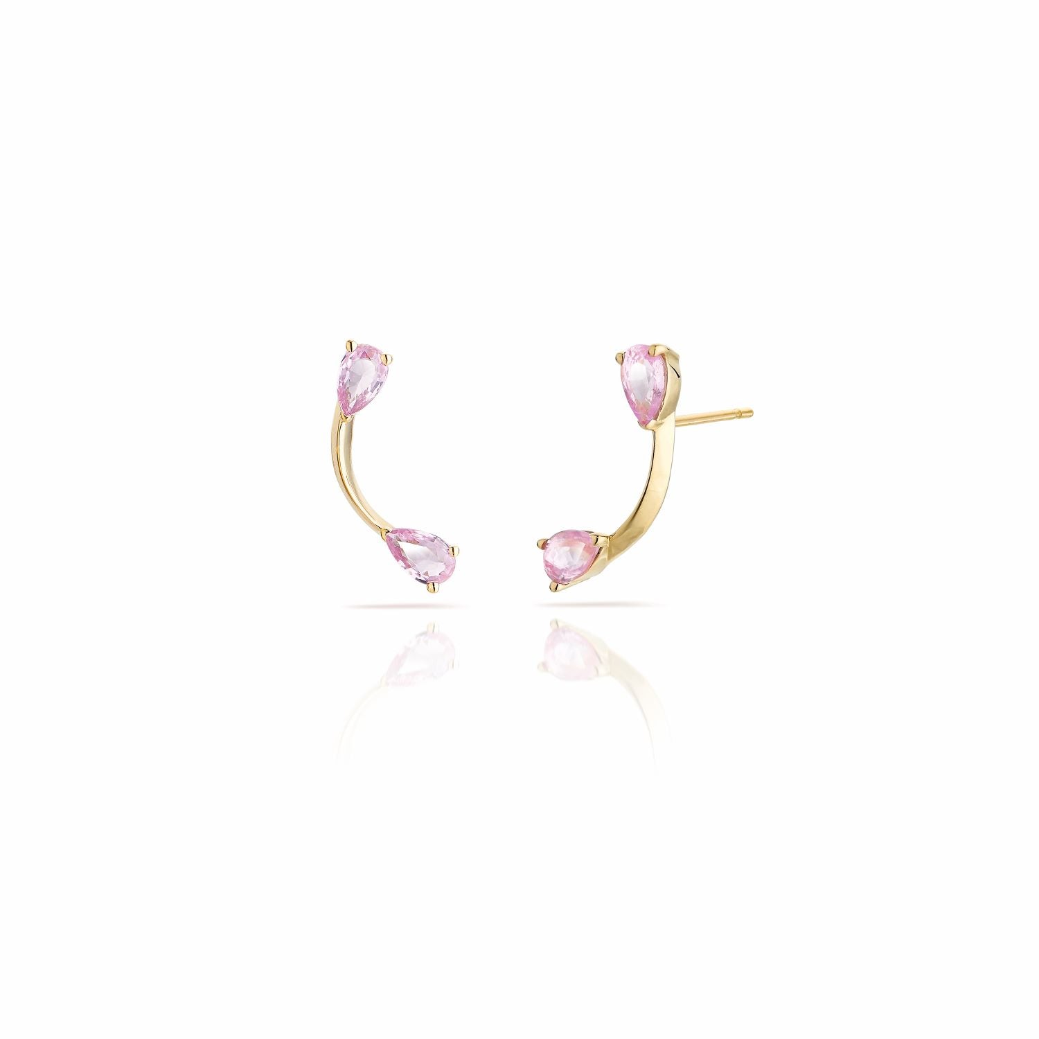 Pink Flare Stud Earrings