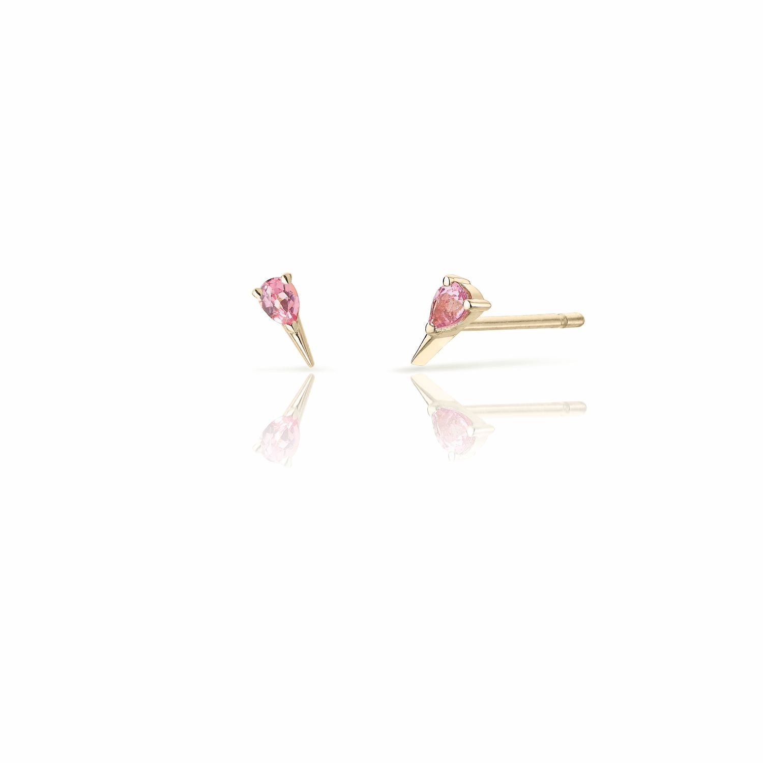 Pink Sapphire Spark Stud Earrings