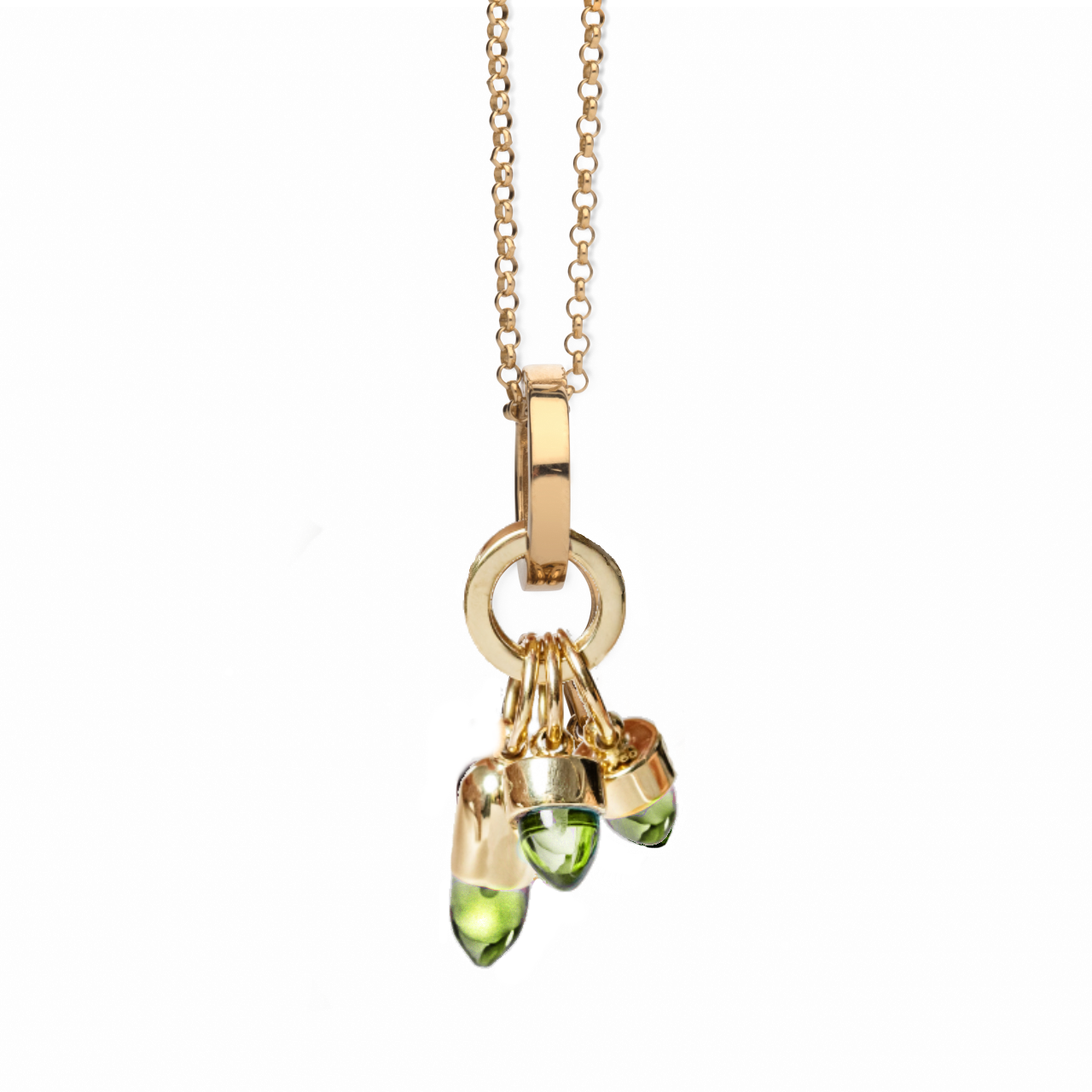 Skopelos Charm Necklace Green Amethyst Quartz