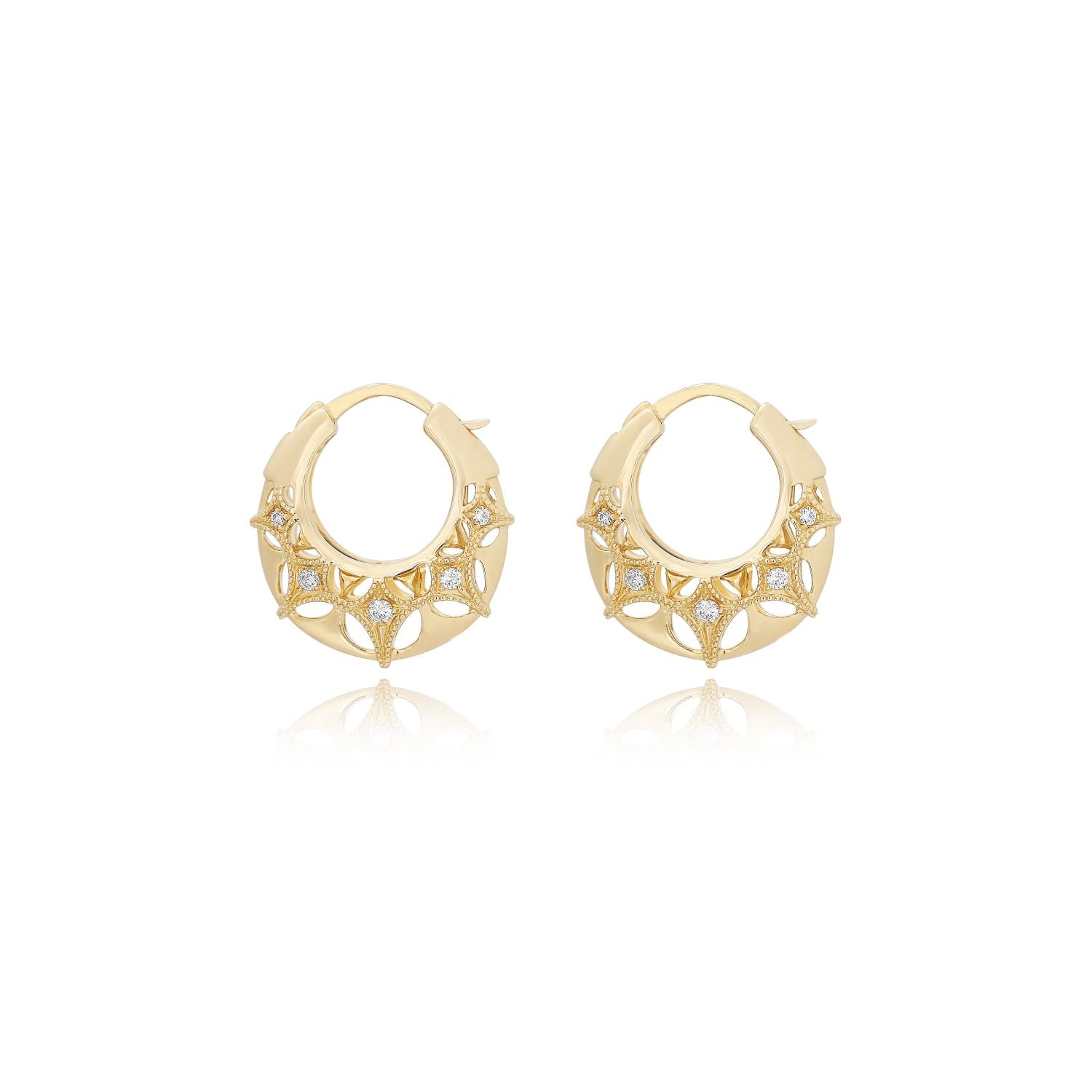 Queen of Diamonds Small Brave Hoop Earrings