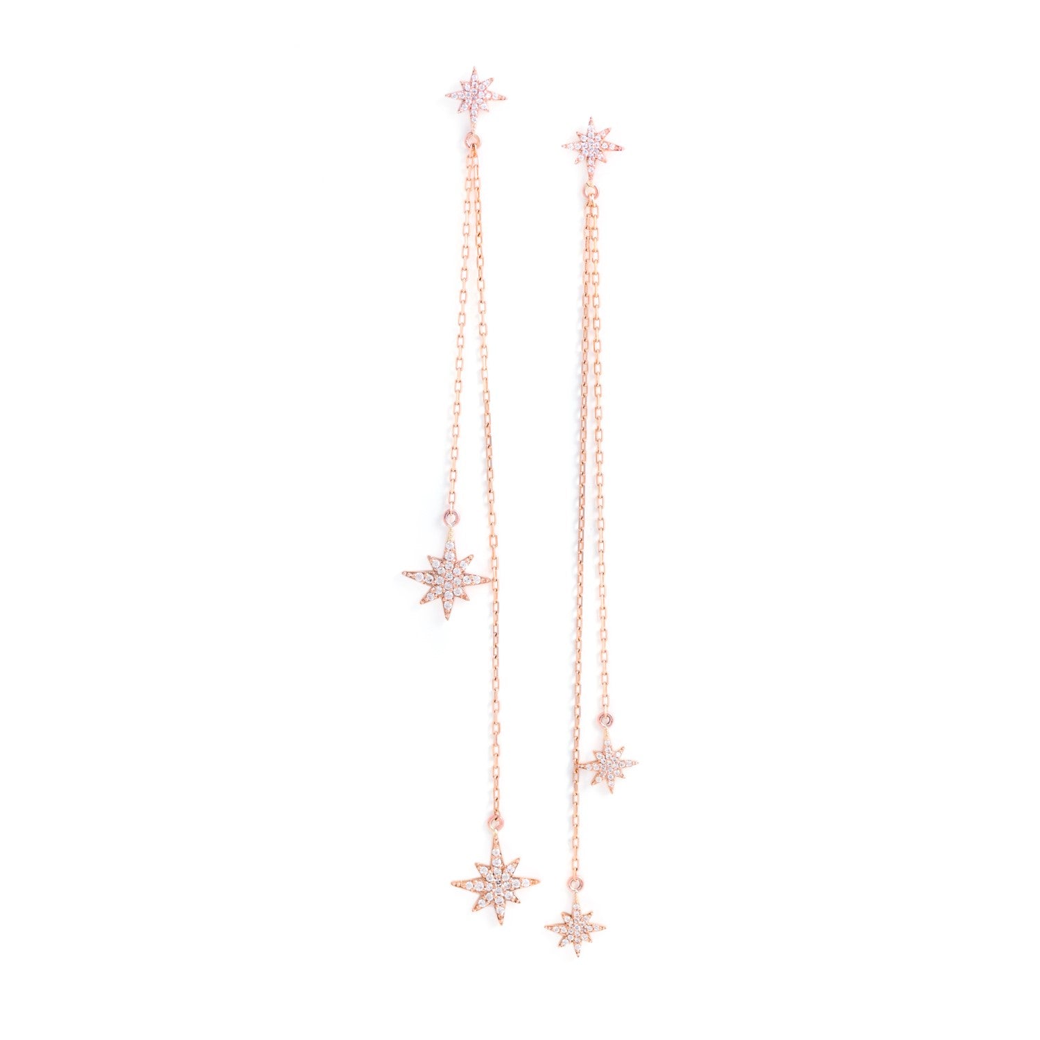 Rose Gold Astral Earrings