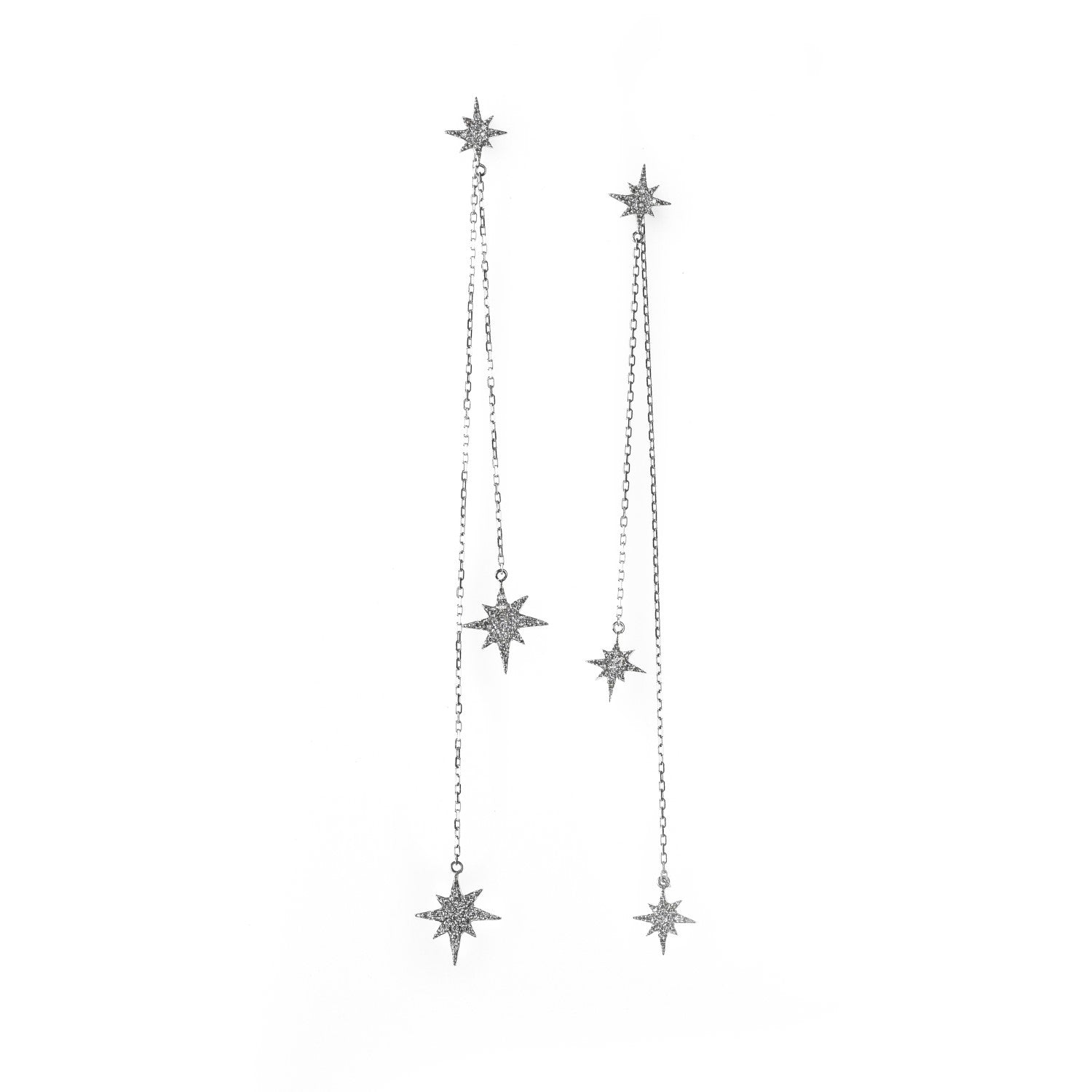 White Gold Astral Earrings