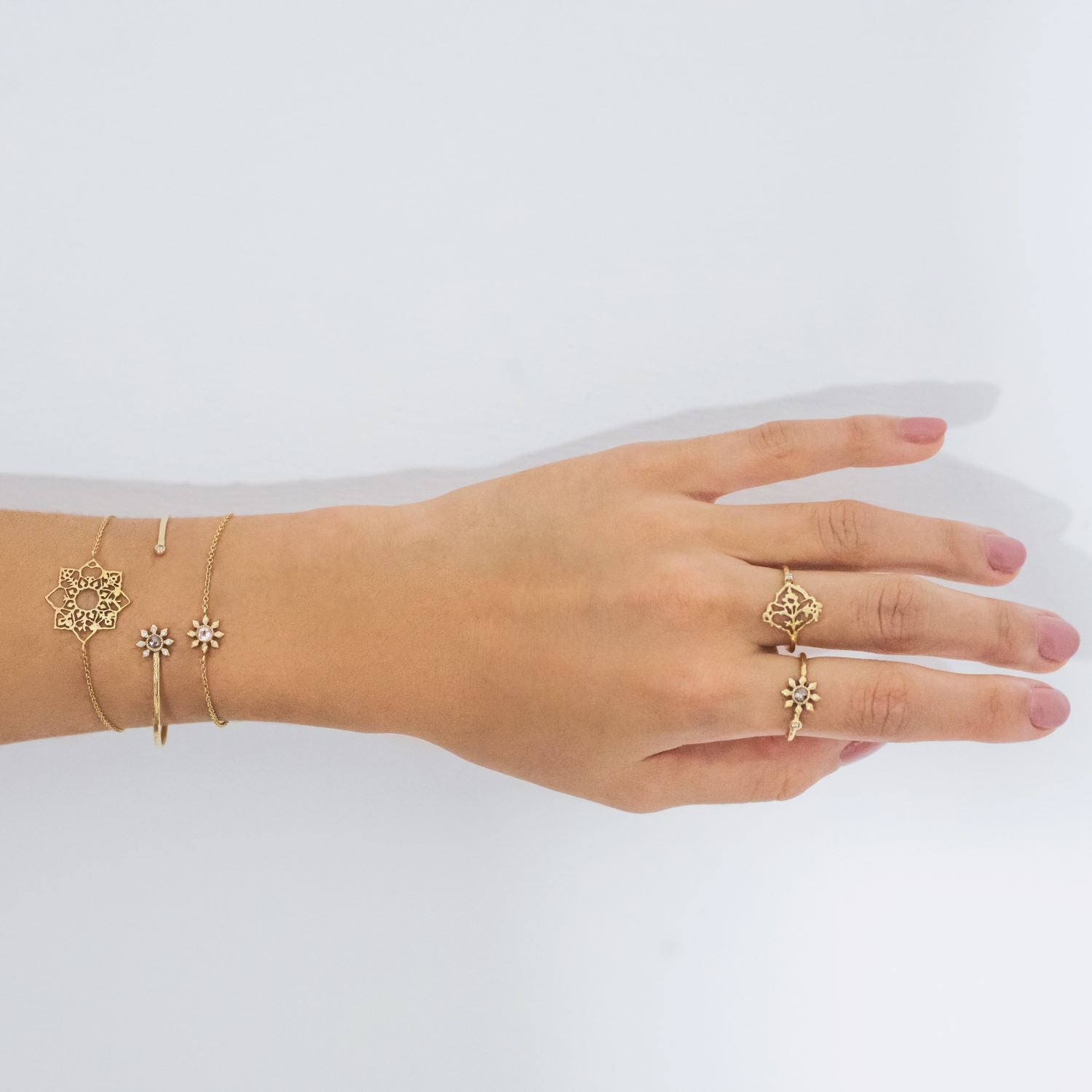 Diamond Flower Bracelet