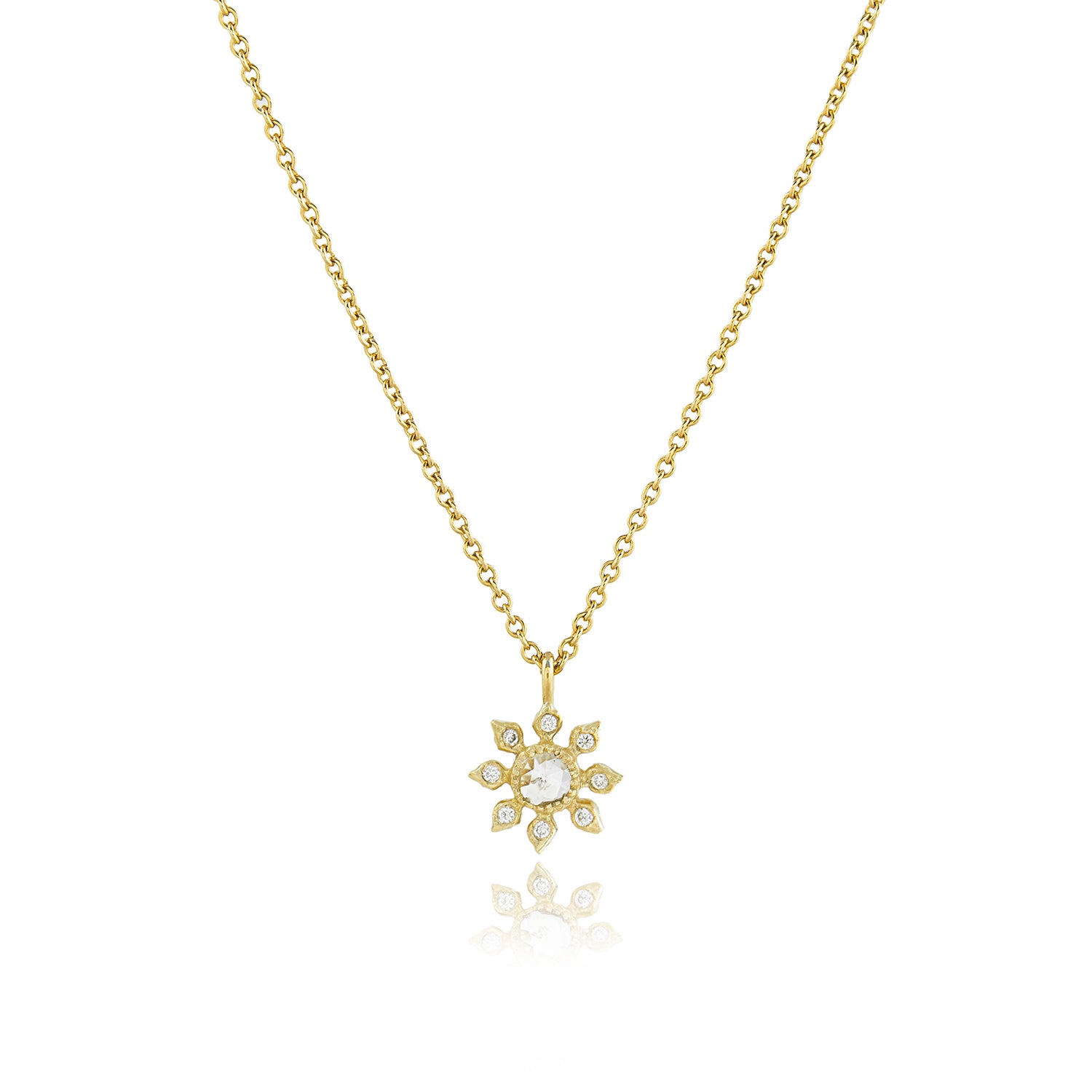 Diamond Flower Necklace