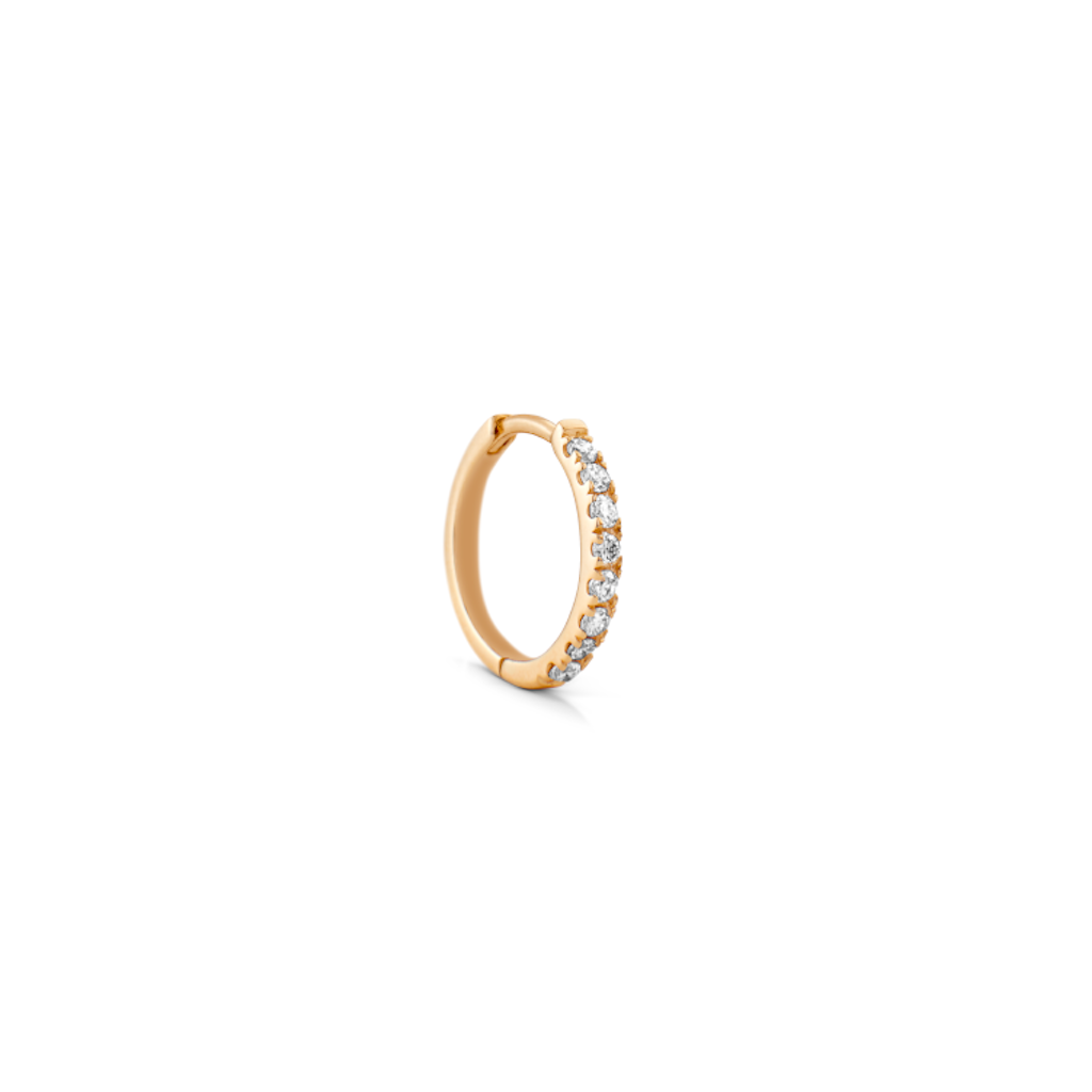 Rock Classic Diamond Hoop Earring