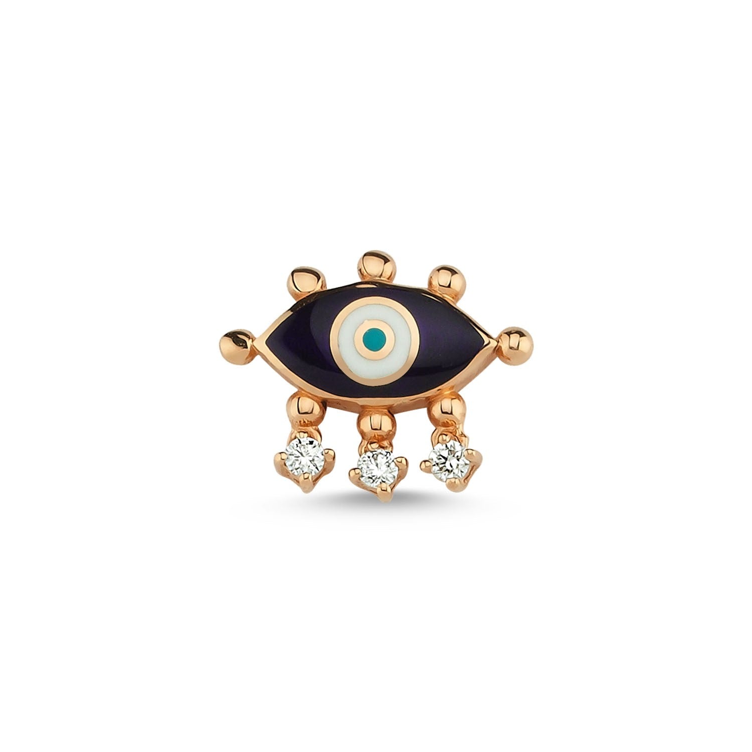 Evil Eye Stud (Navy Blue)