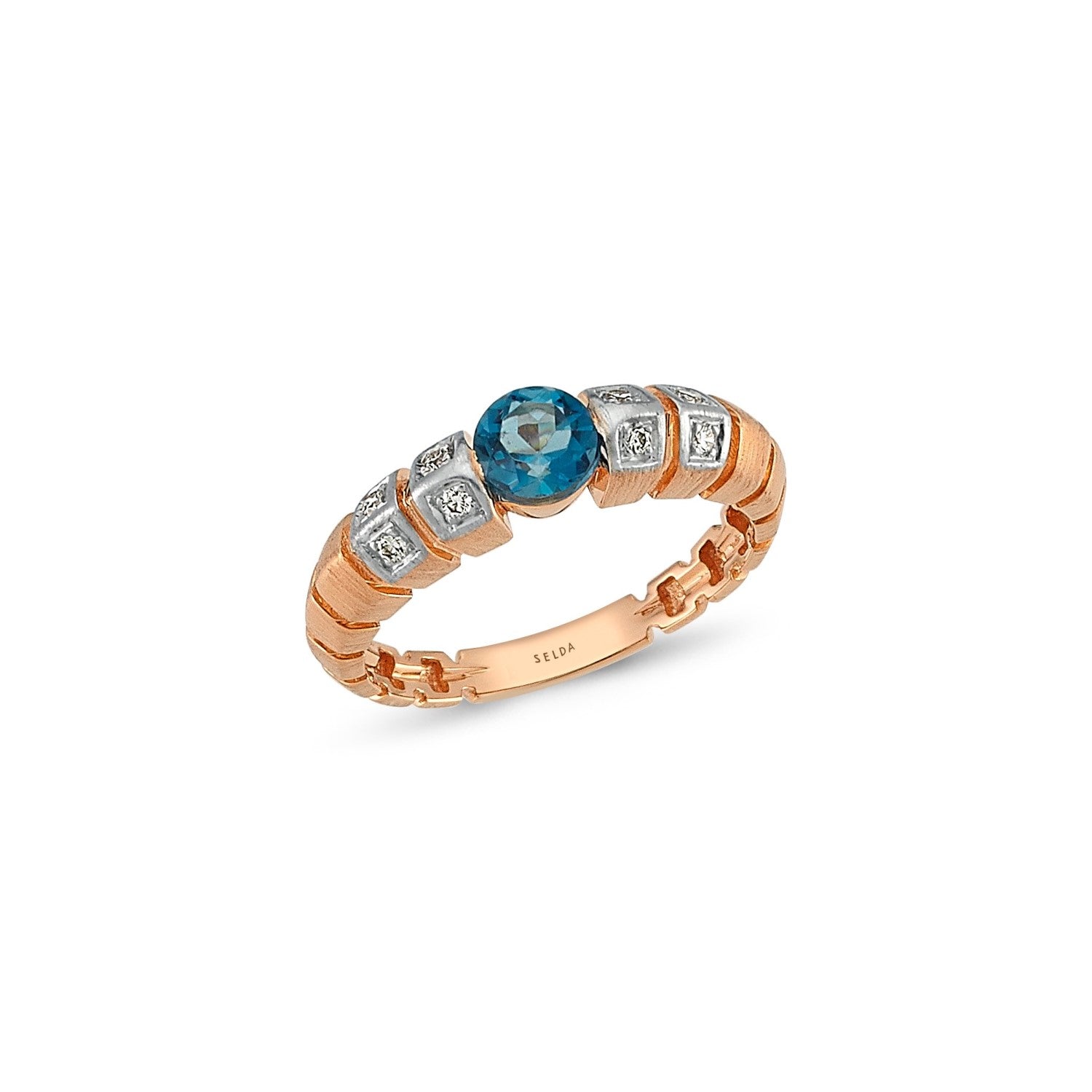 Uraeus Blue Topaz Ring