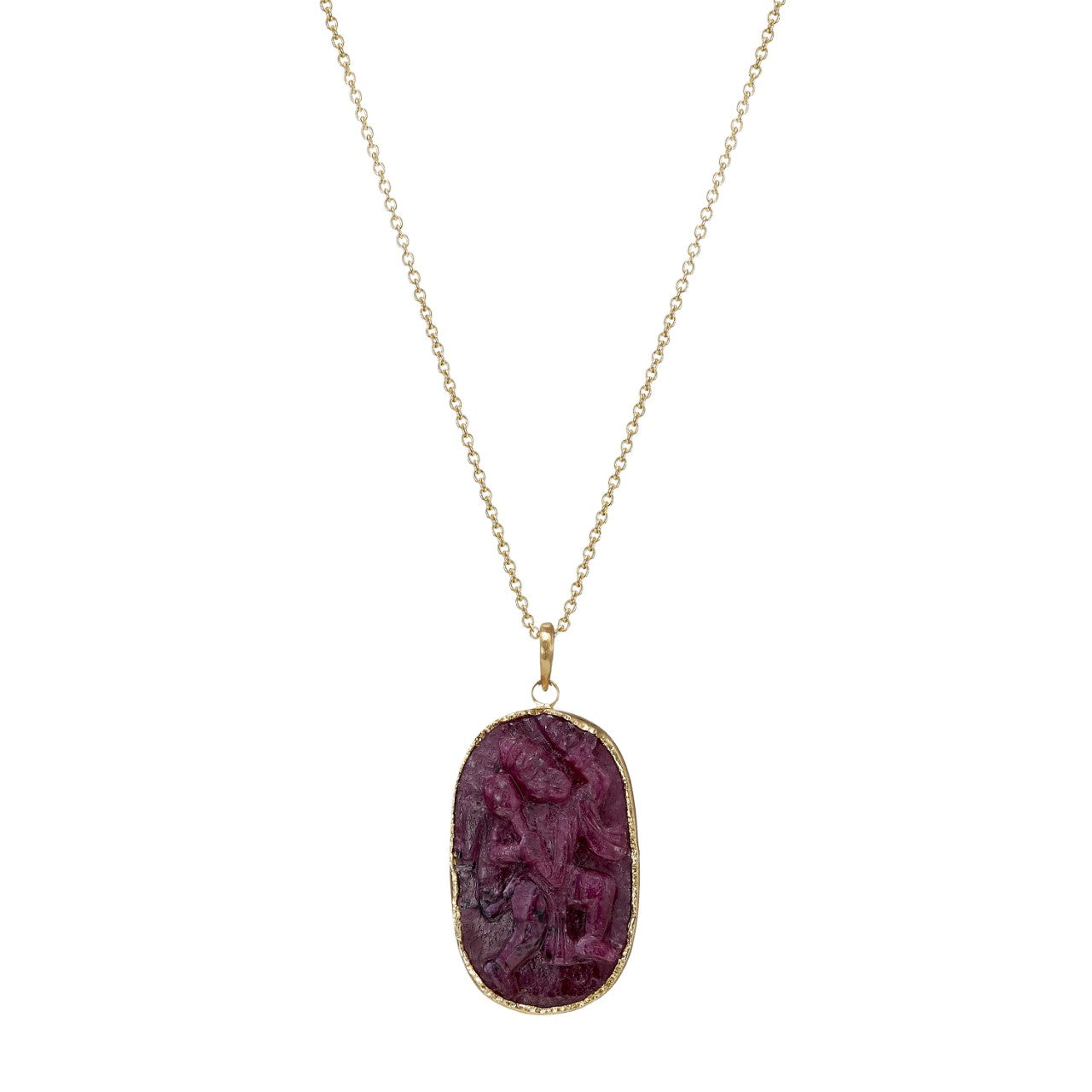 Ruby Hanuman Necklace