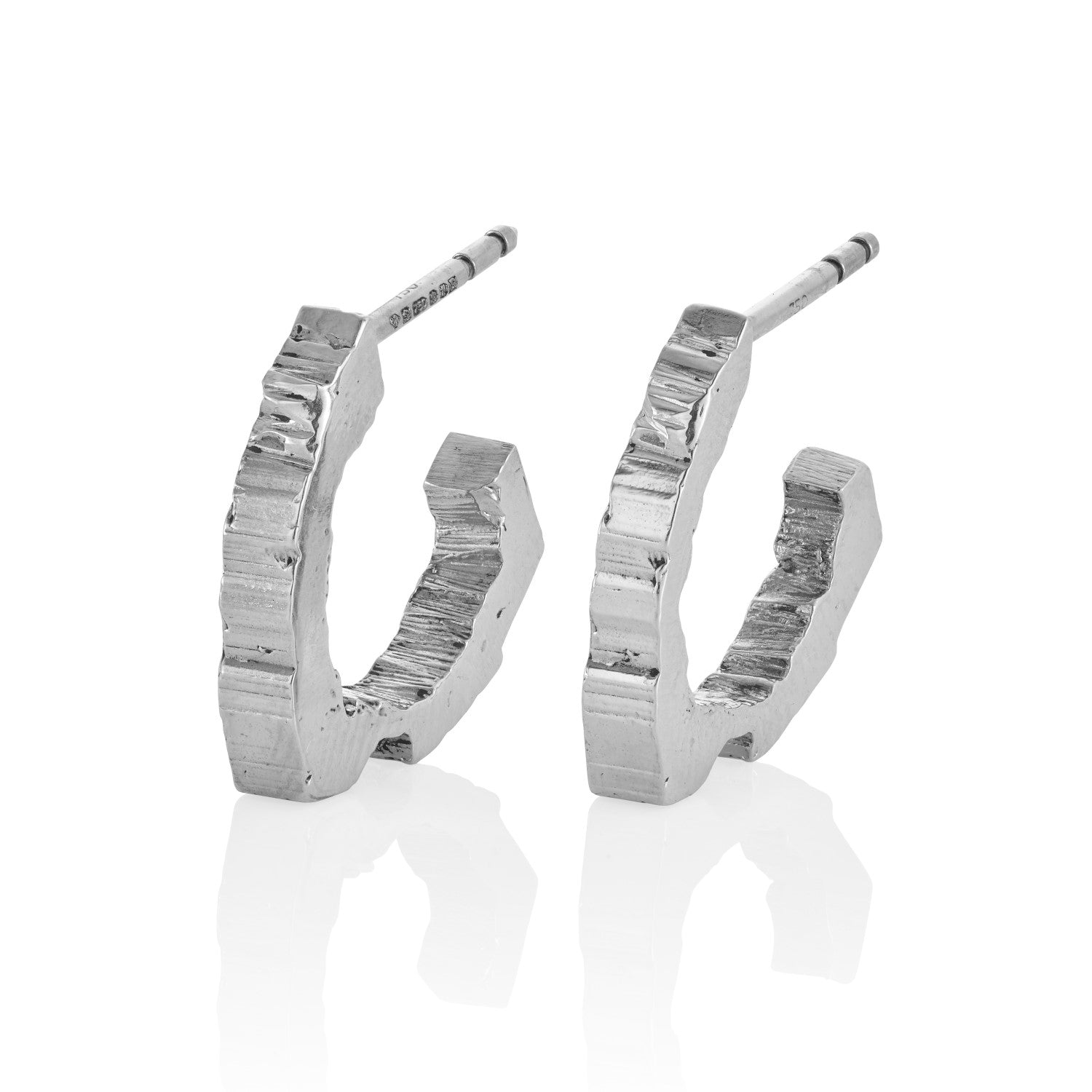 RockStars Hoop Earrings in White Gold