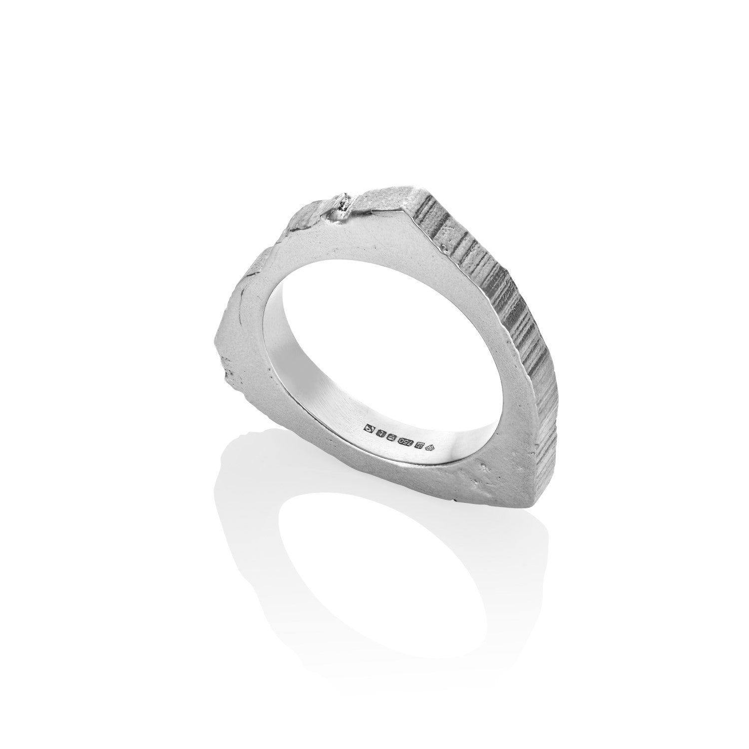 RockStars Trigonal Slice Ring in White Gold