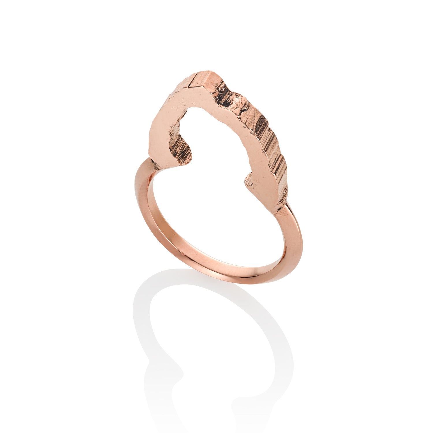 RockStars Trigonal Upright Ring in Rose Gold