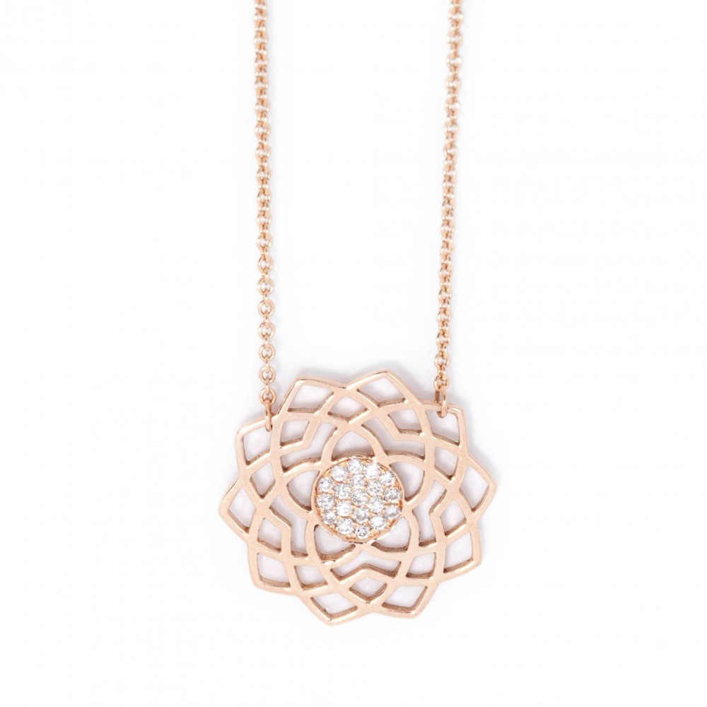 Sahasrara Paved Diamonds Necklace