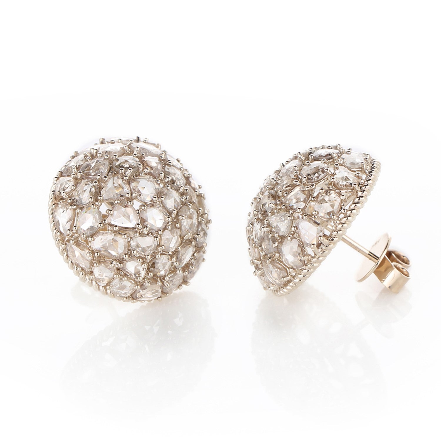 Earring Zero 5 - Diamonds in White Gold