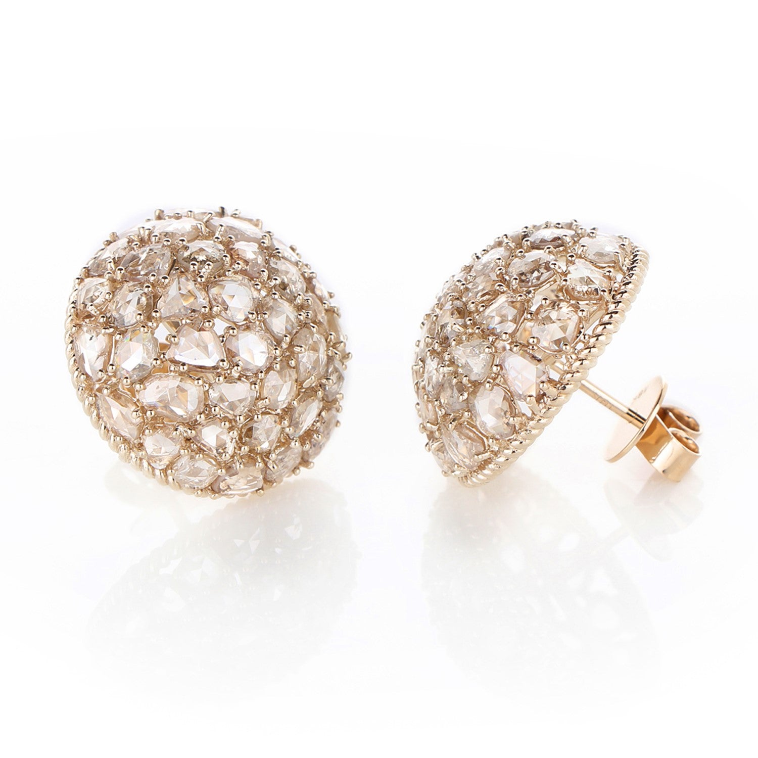 Earring Zero 5 - Diamonds in Yellow Gold