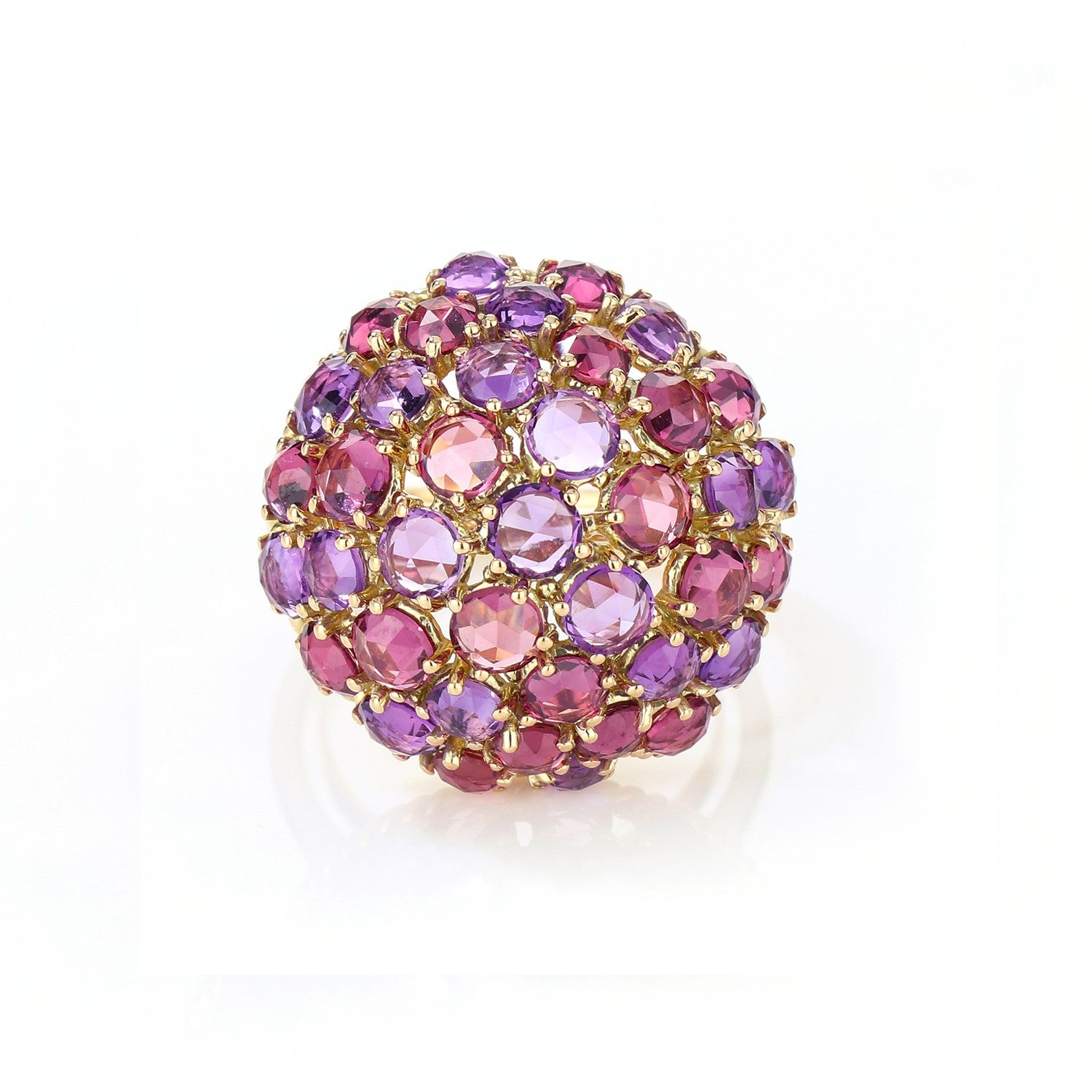 Ring Zero 1 - Garnets and Amethysts