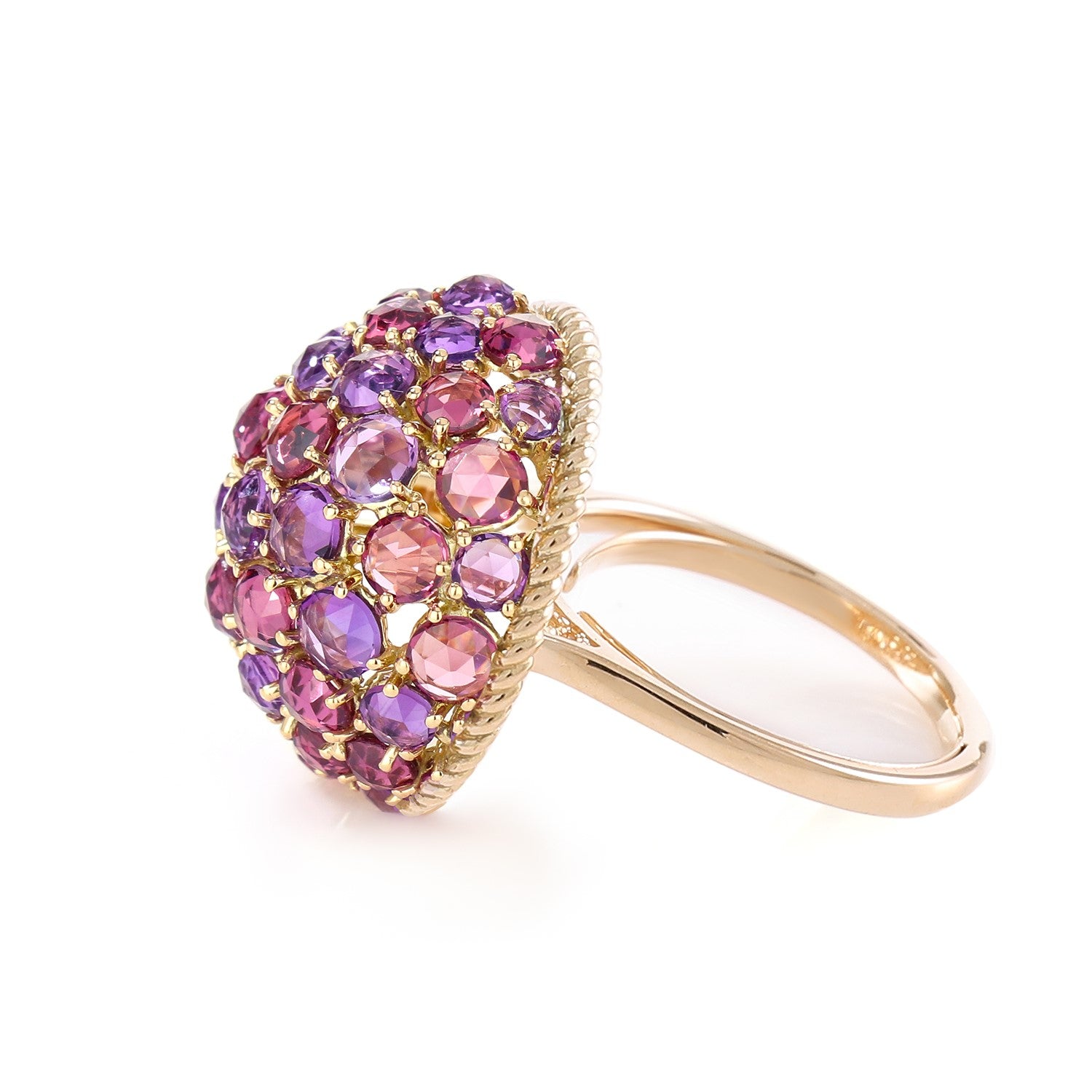 Ring Zero 1 - Garnets and Amethysts