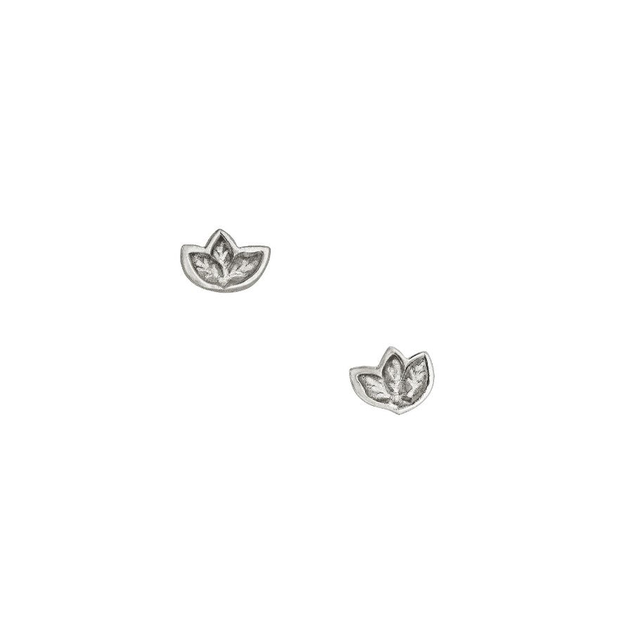 Silver Leaf Stud Earrings