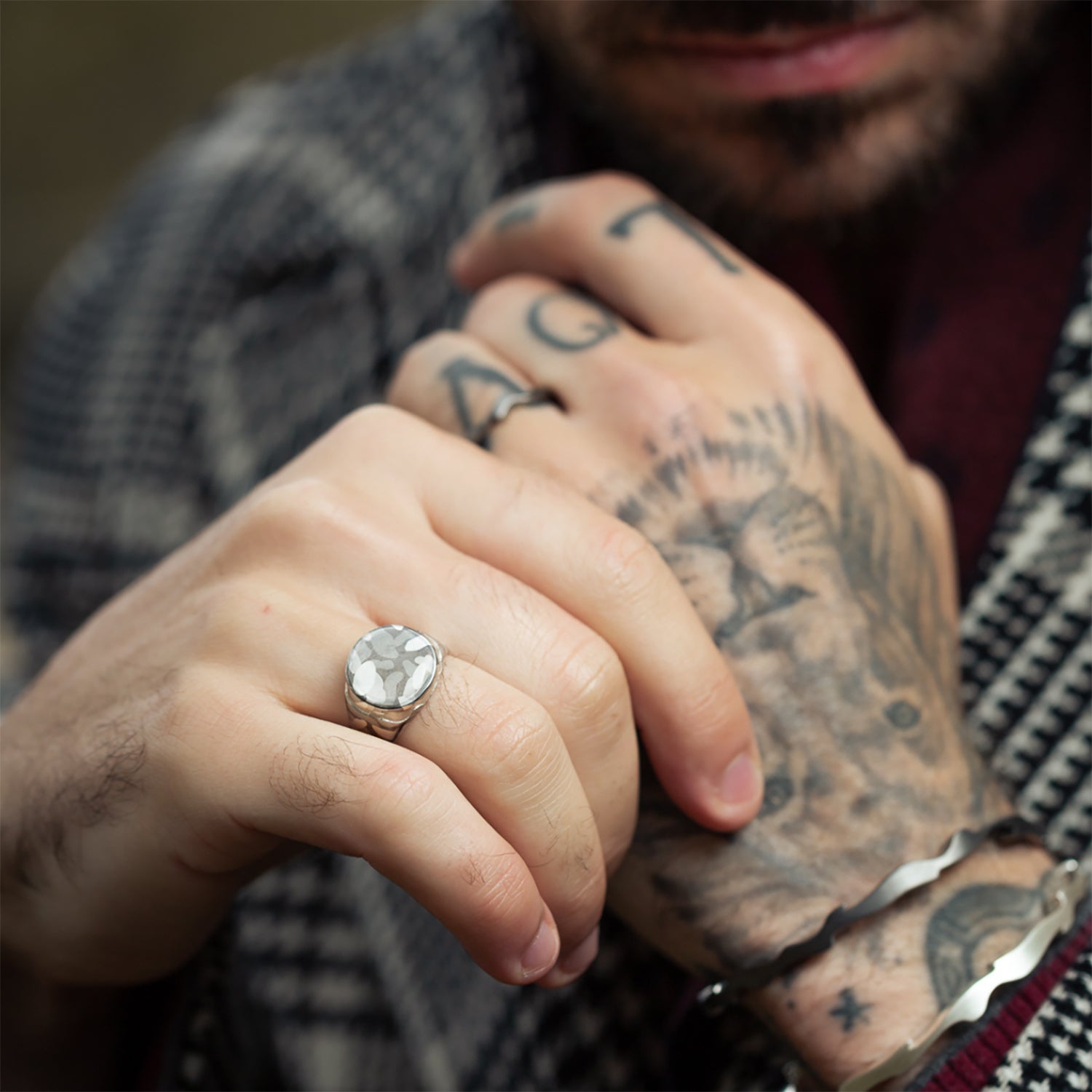 Camo 925 Signet Ring