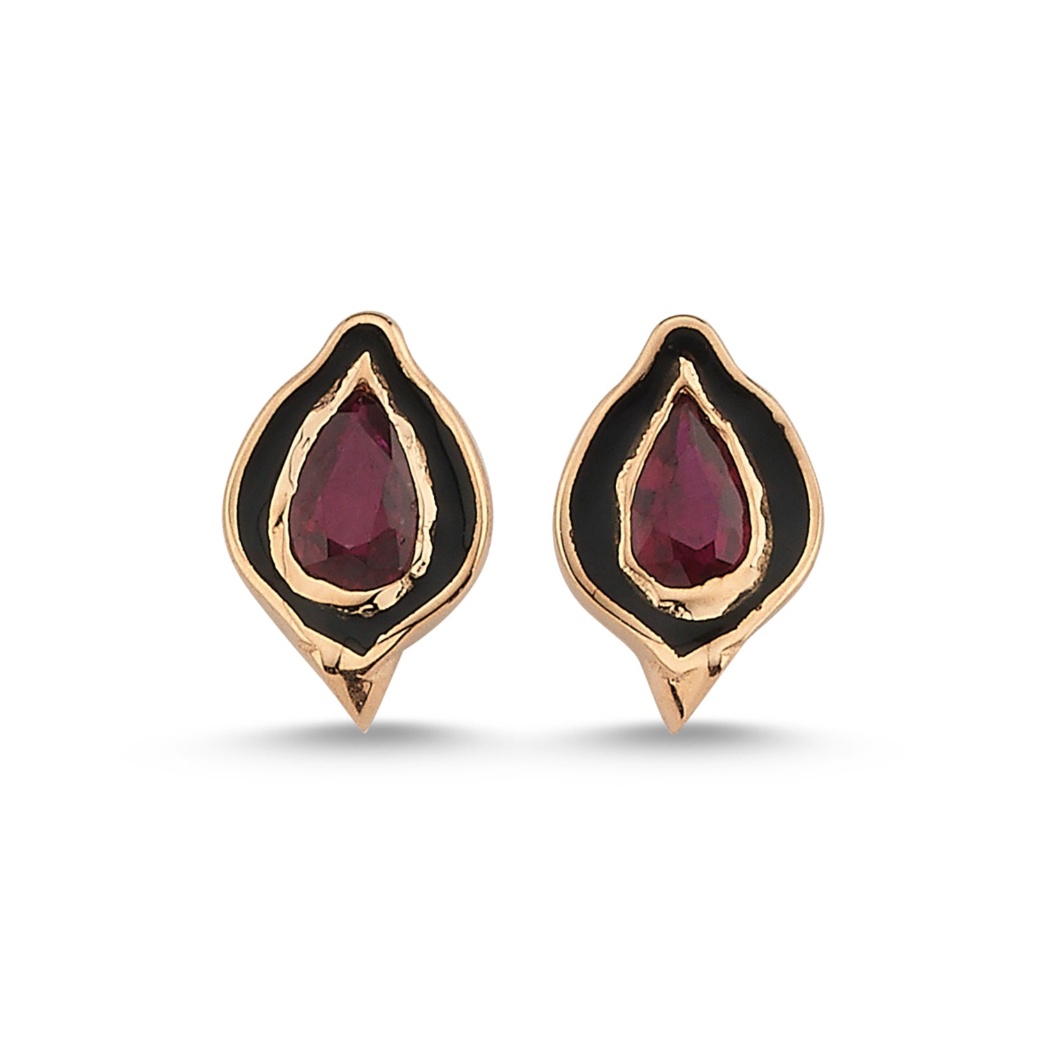 Baby Dragon Ruby Stud Earrings