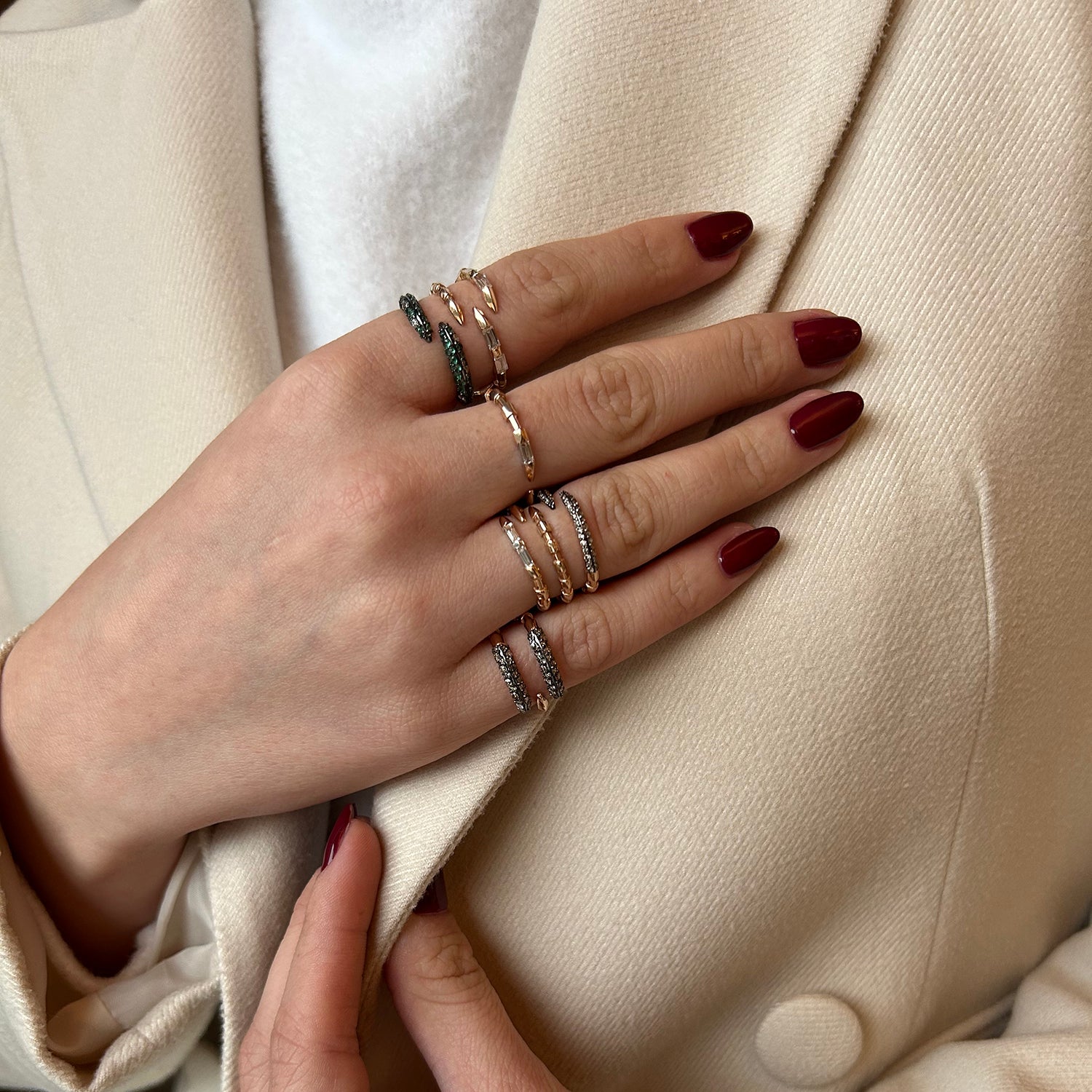 Dragon Claw Pinkie Ring with Cognac Diamonds