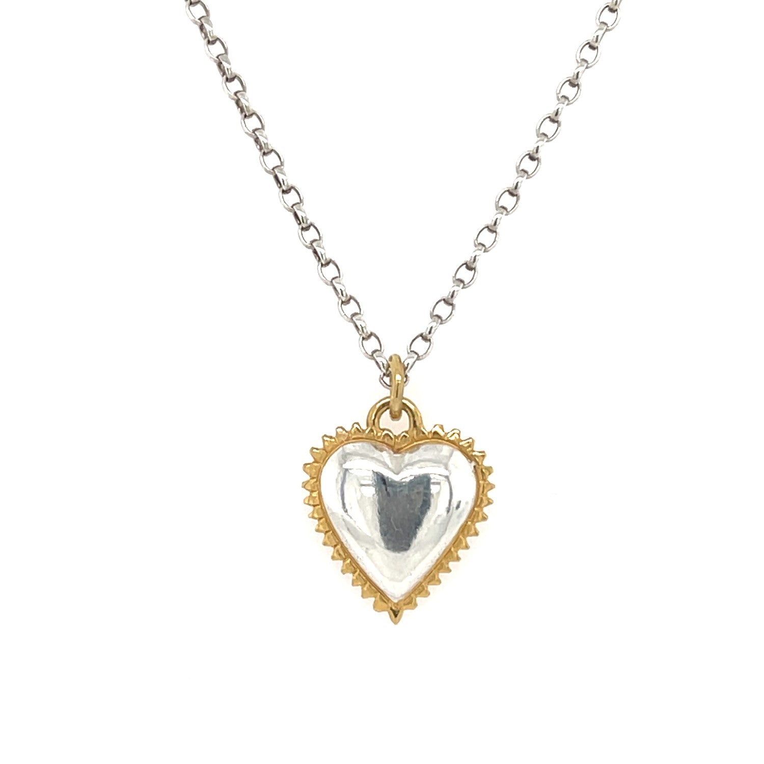 Lulu Heart Pendant - Silver Chain