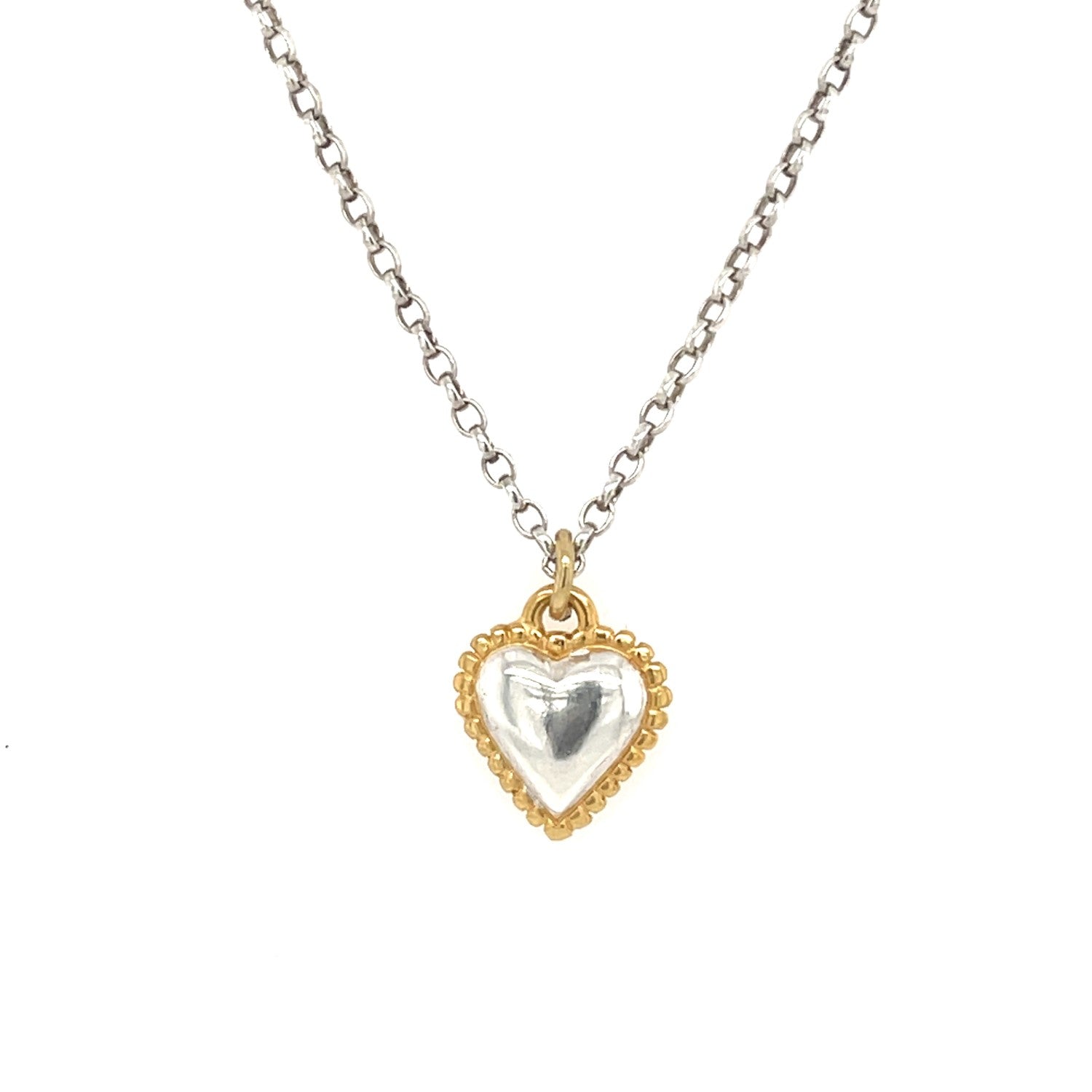 Zoe Heart Pendant - Silver Chain