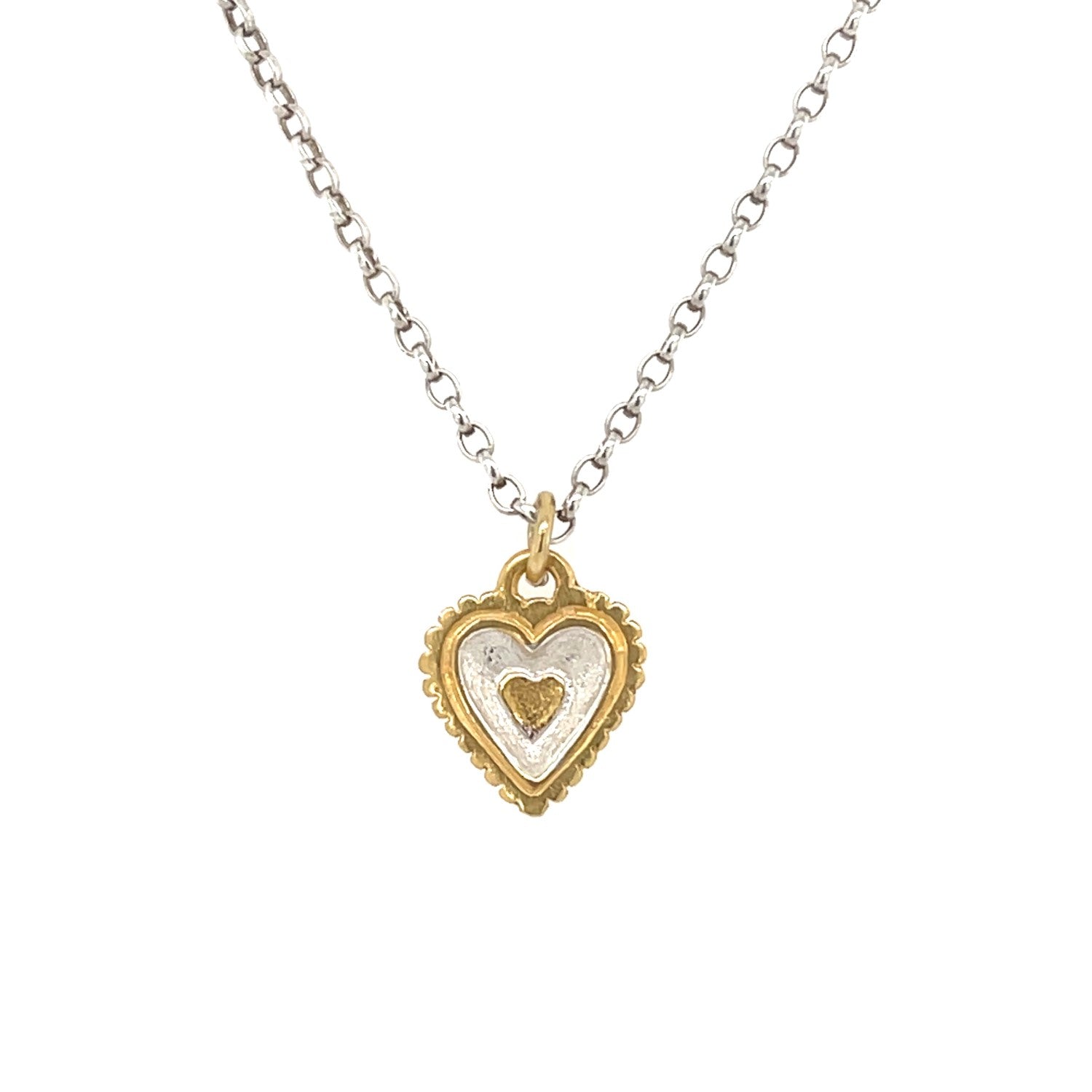 Zoe Heart Pendant - Silver Chain