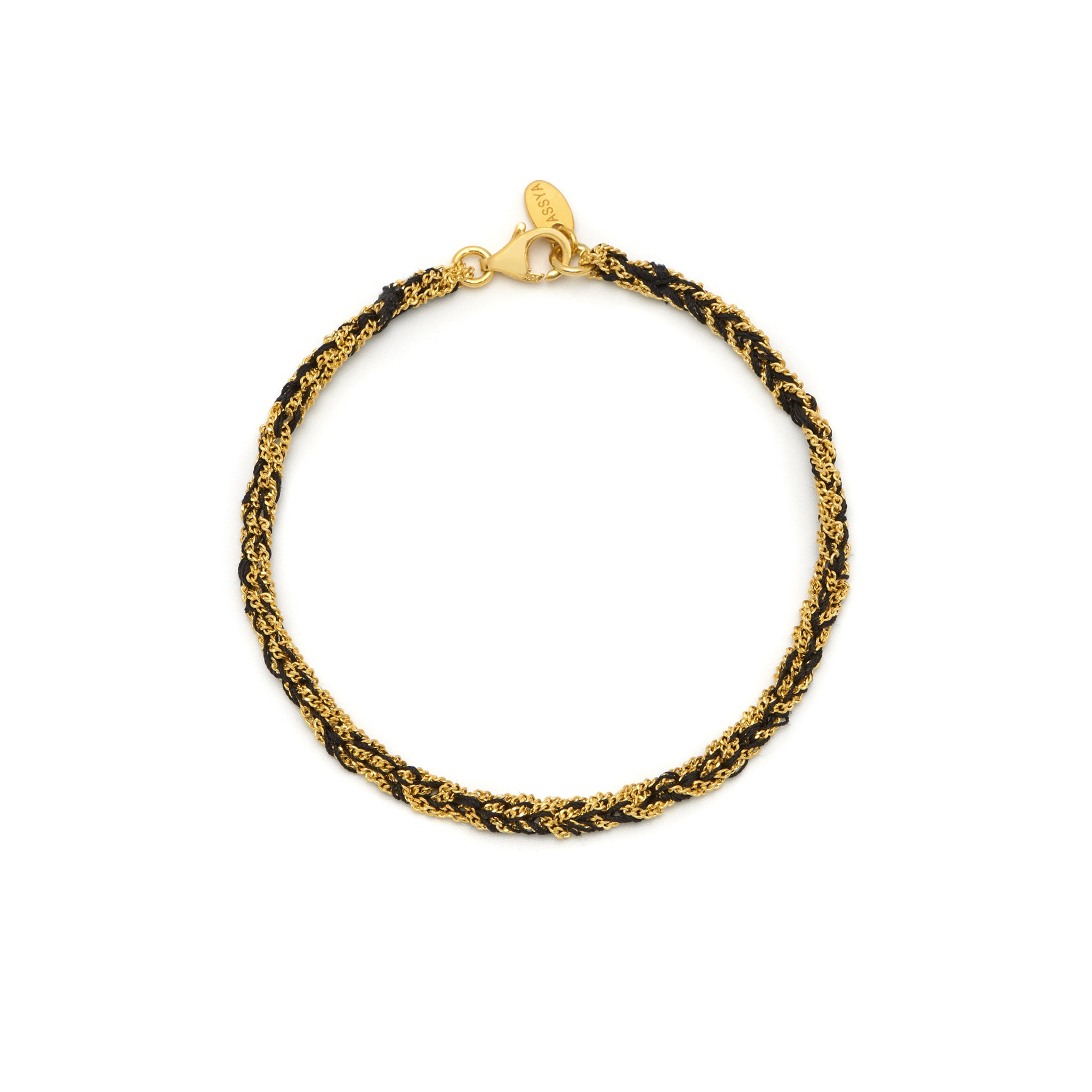 Black and Gold Friendship Bracelet ASSYA La Maison Couture