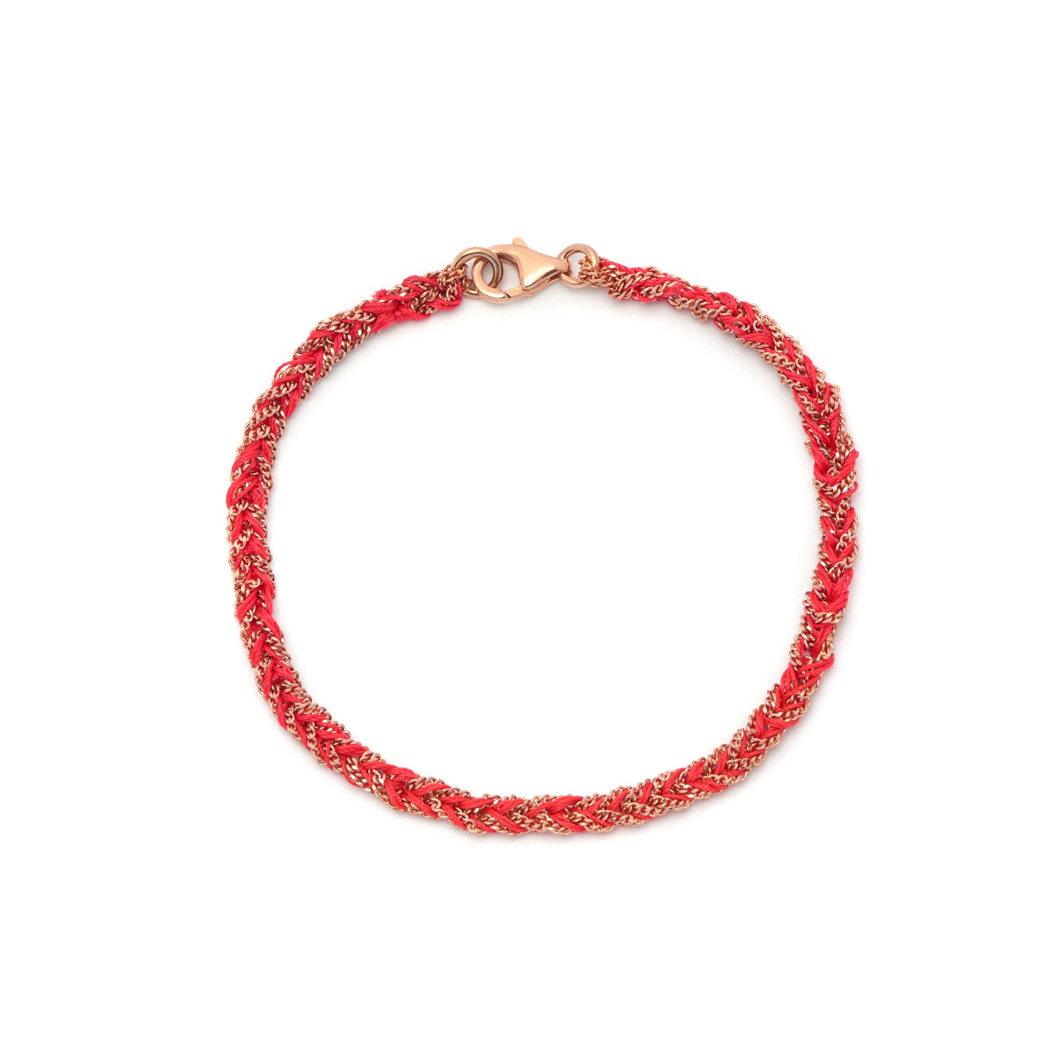 Red and Gold Friendship Bracelet ASSYA La Maison Couture