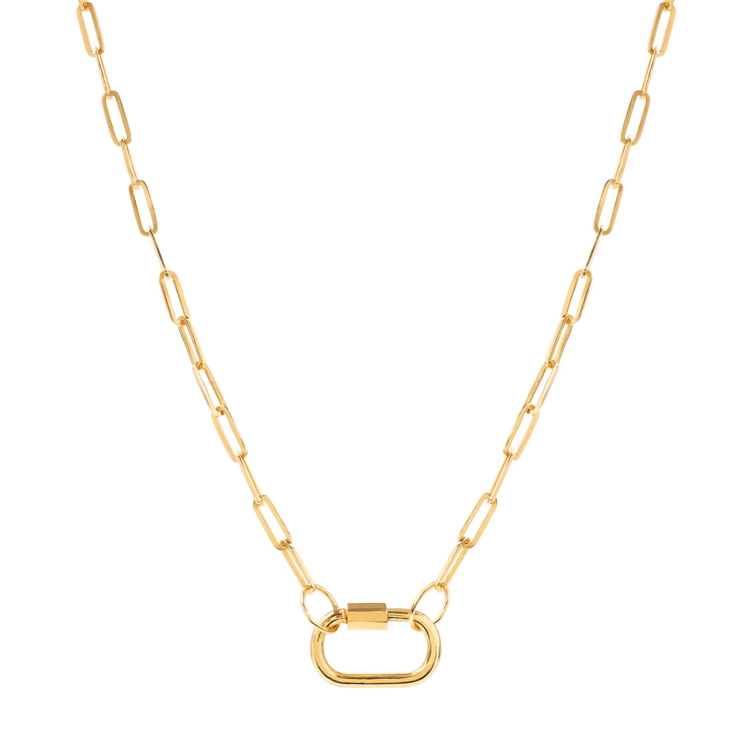 Daphne Gold Paperclip Link Chain Necklace