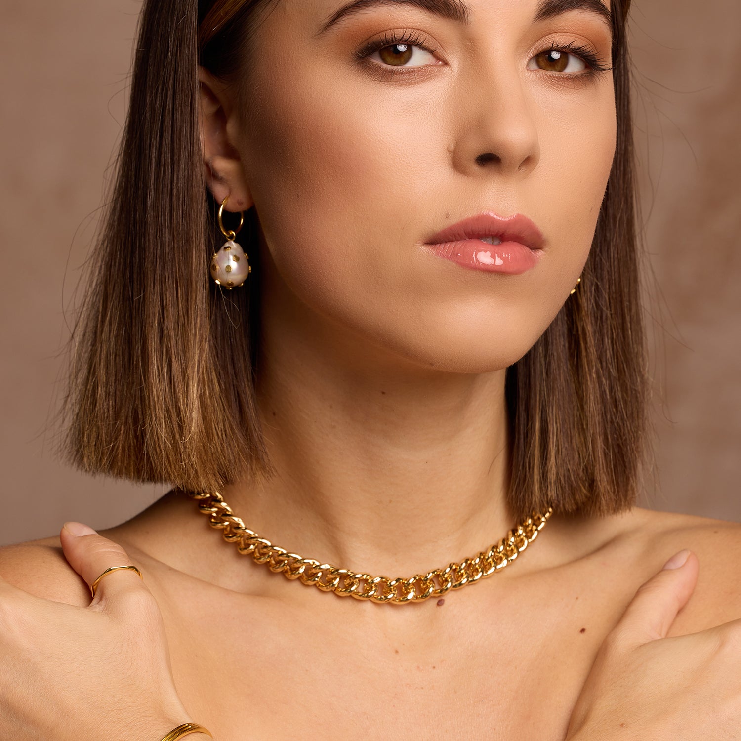 Gia Thick Gold Chain Necklace